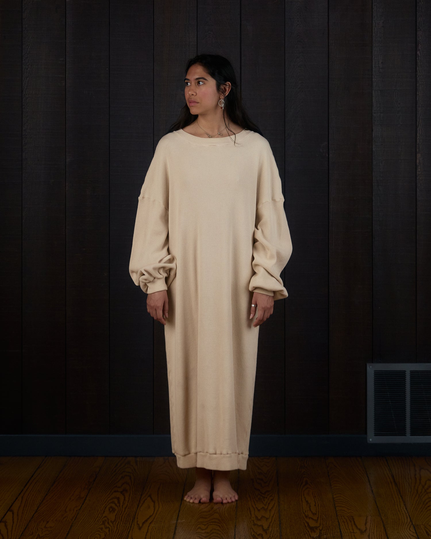 Sweaterdress in US Organic Cotton Waffleknit