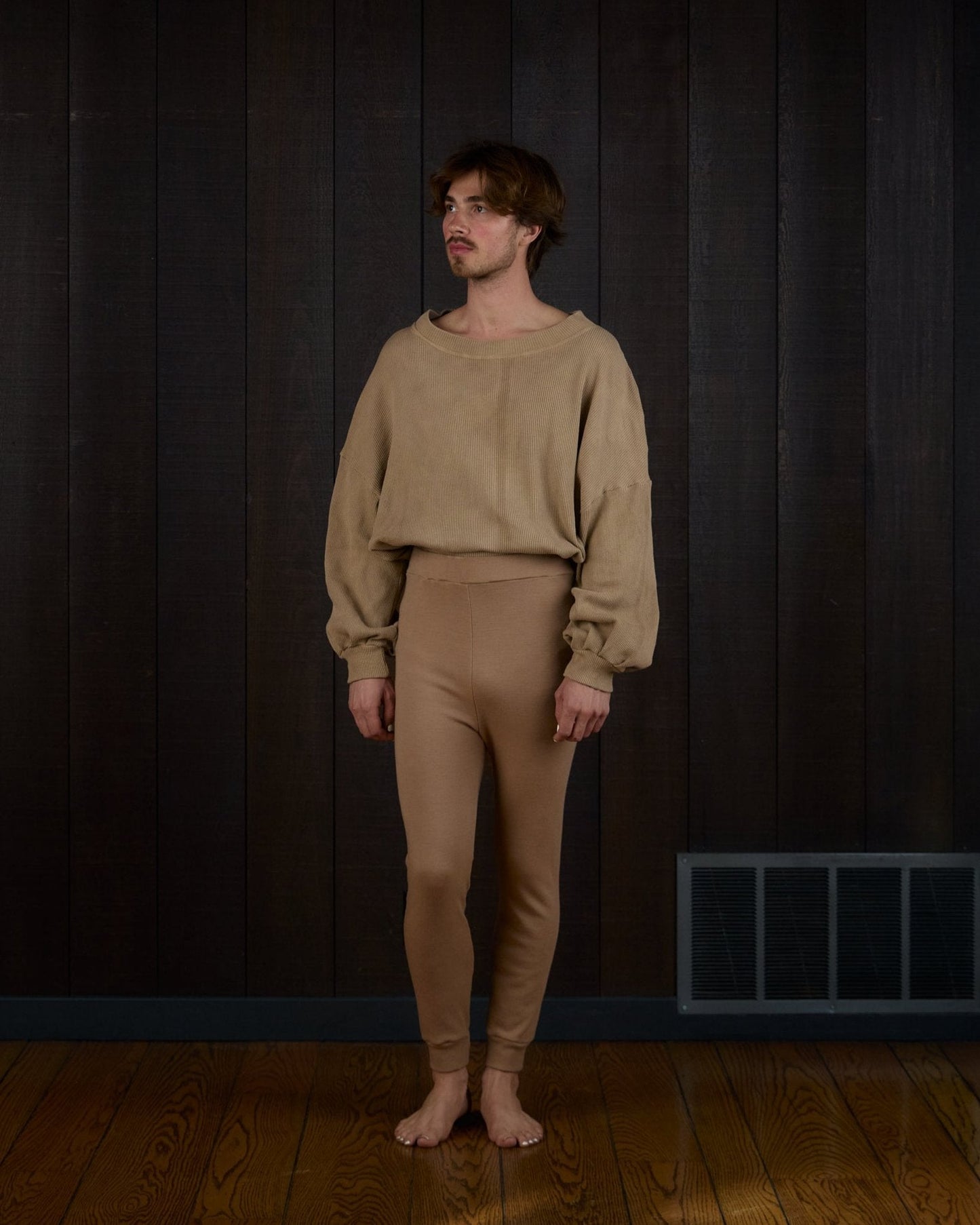 Afternoon Long Sleeve Thermal in US Organic Cotton Waffleknit