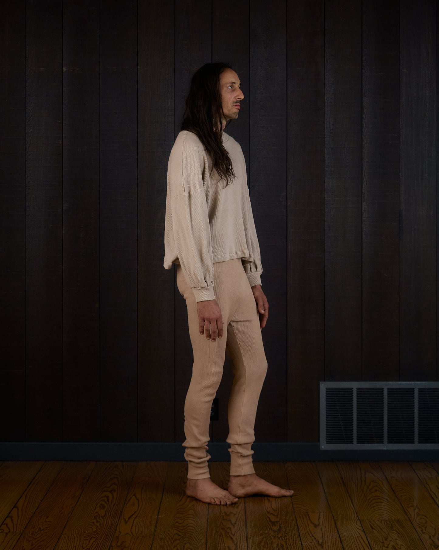 Afternoon Long Sleeve Thermal in US Organic Cotton Waffleknit