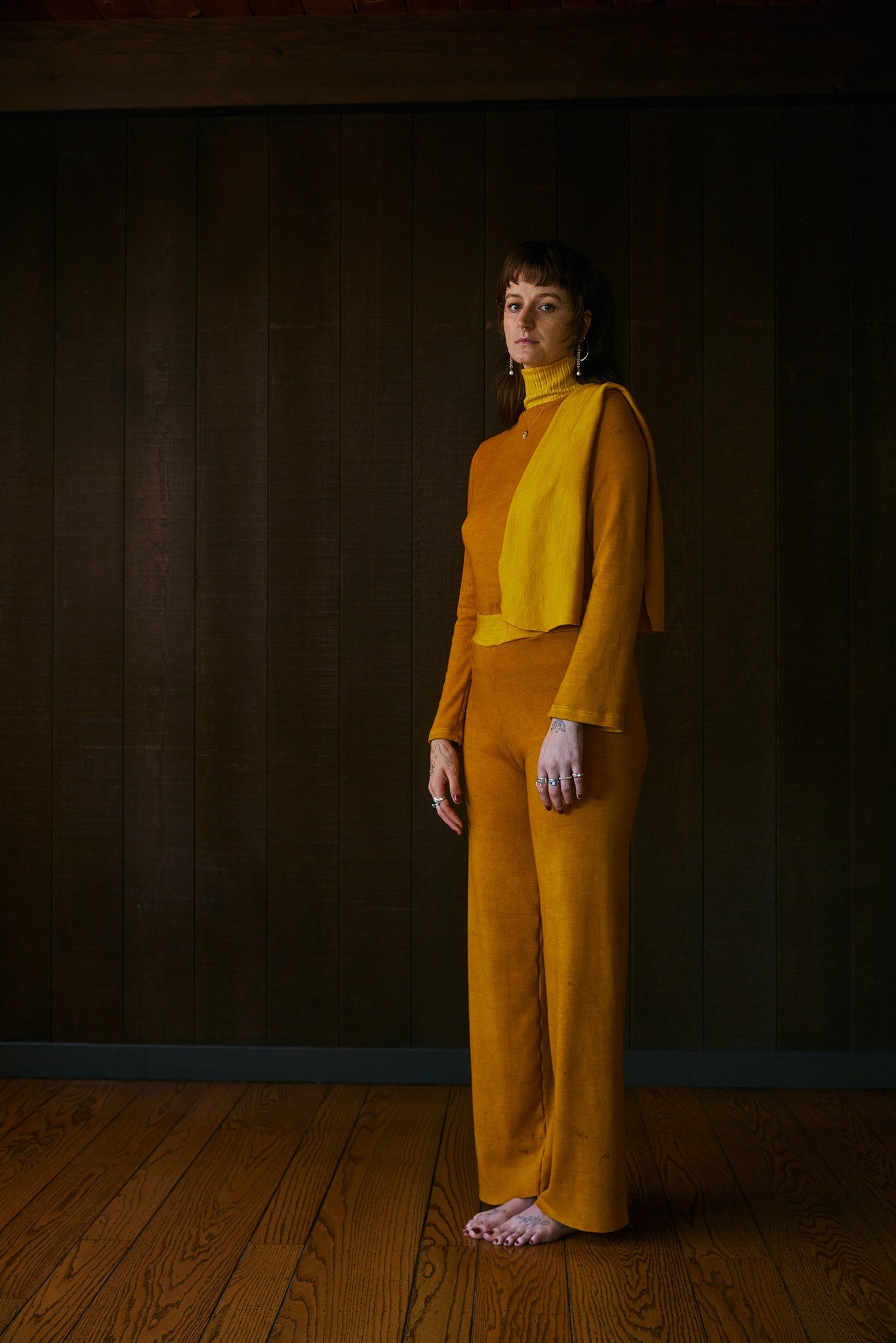 Calta Relaxed Highwaist Wide Leg in Rocky Mountain Merino Wool