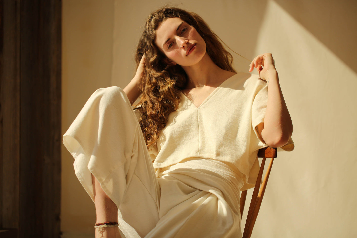 Coquelicot Wide Sleeve Top in US Organic Cotton