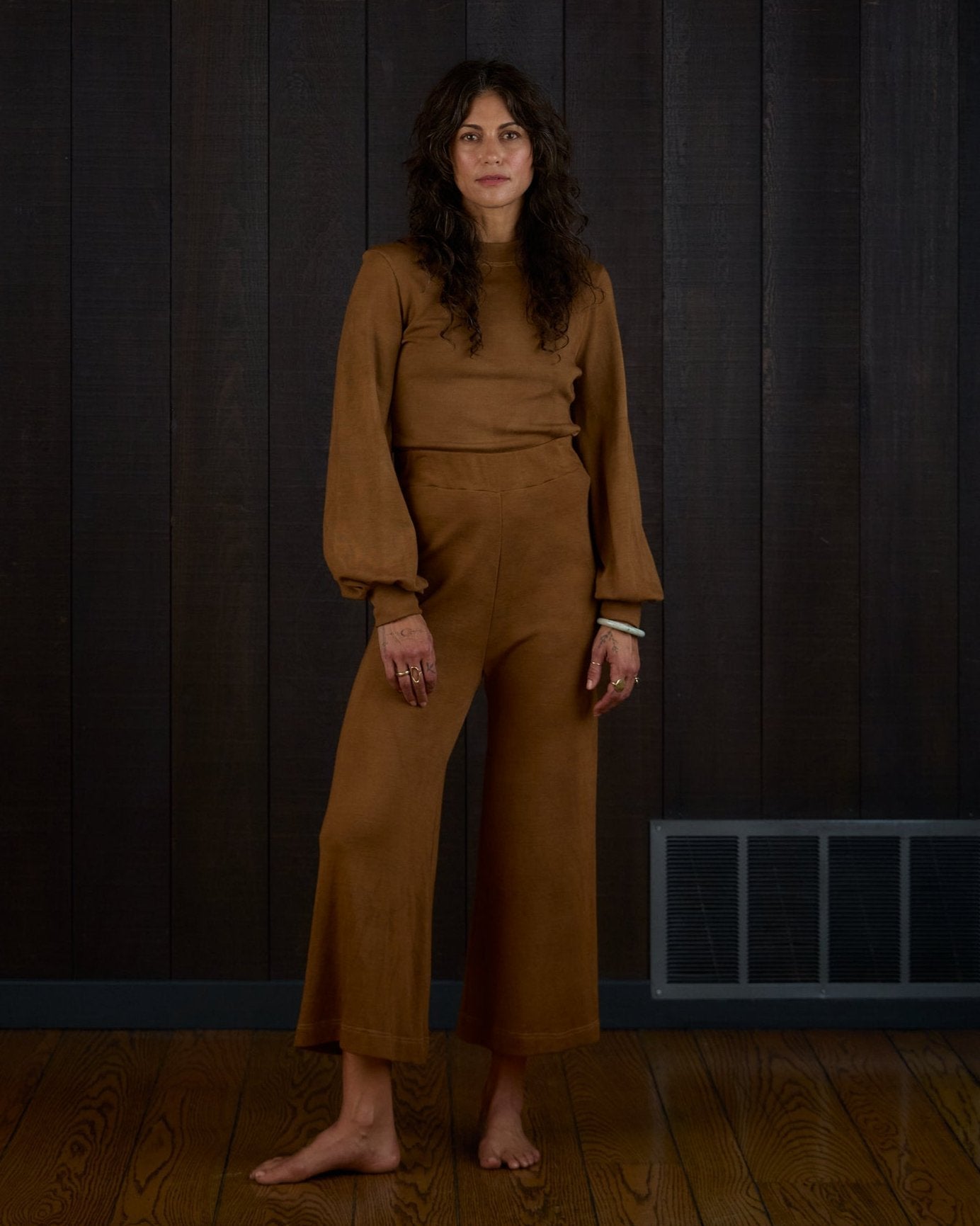 Mari Bulb Sleeve Mockneck in Rocky Mountain Merino Wool
