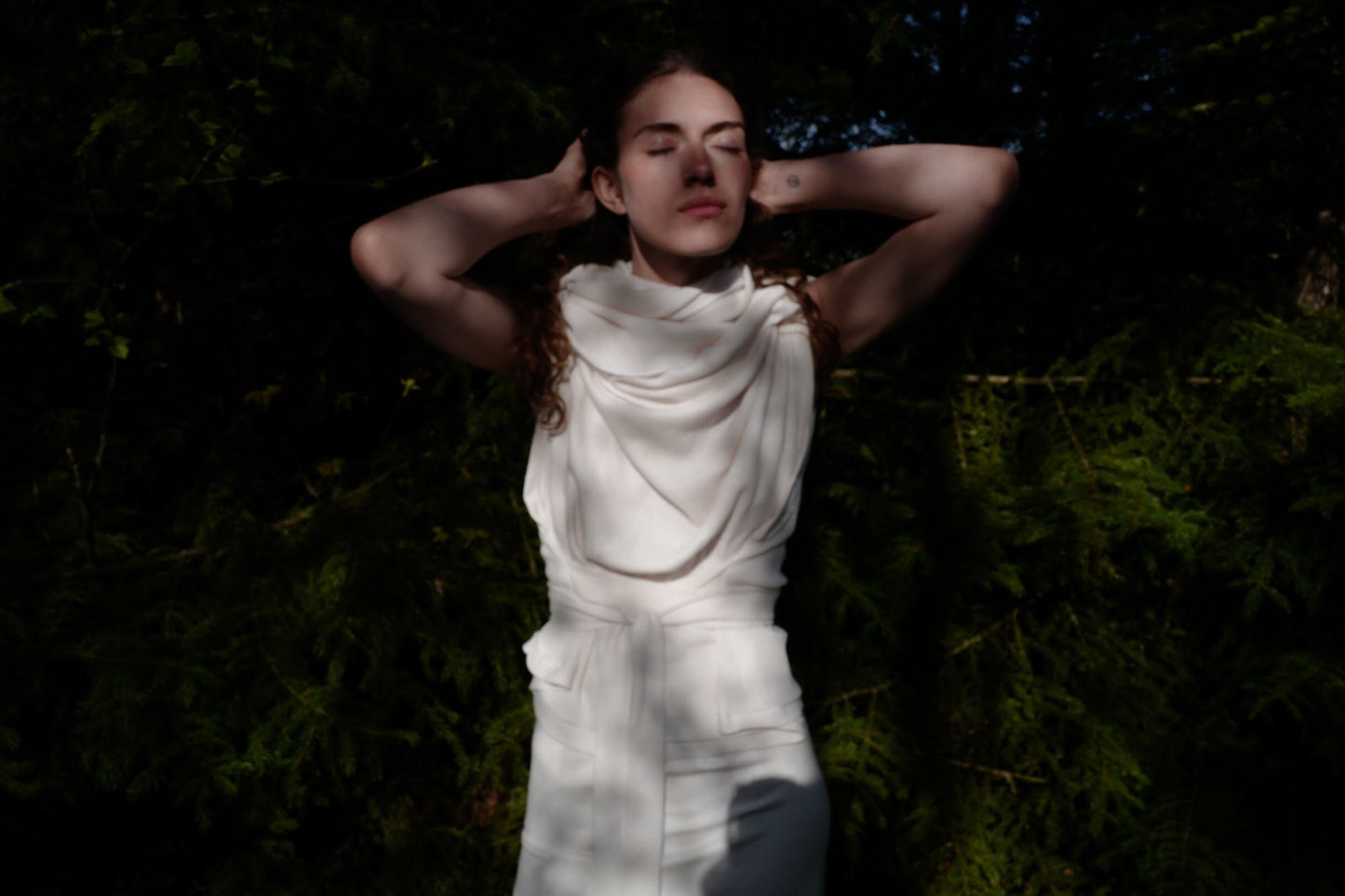 Thermal Wrap Sleeveless in US Organic Waffleknit