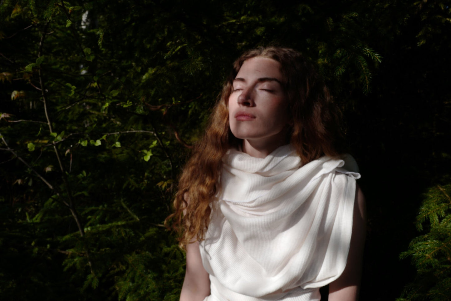 Thermal Wrap Sleeveless in US Organic Waffleknit