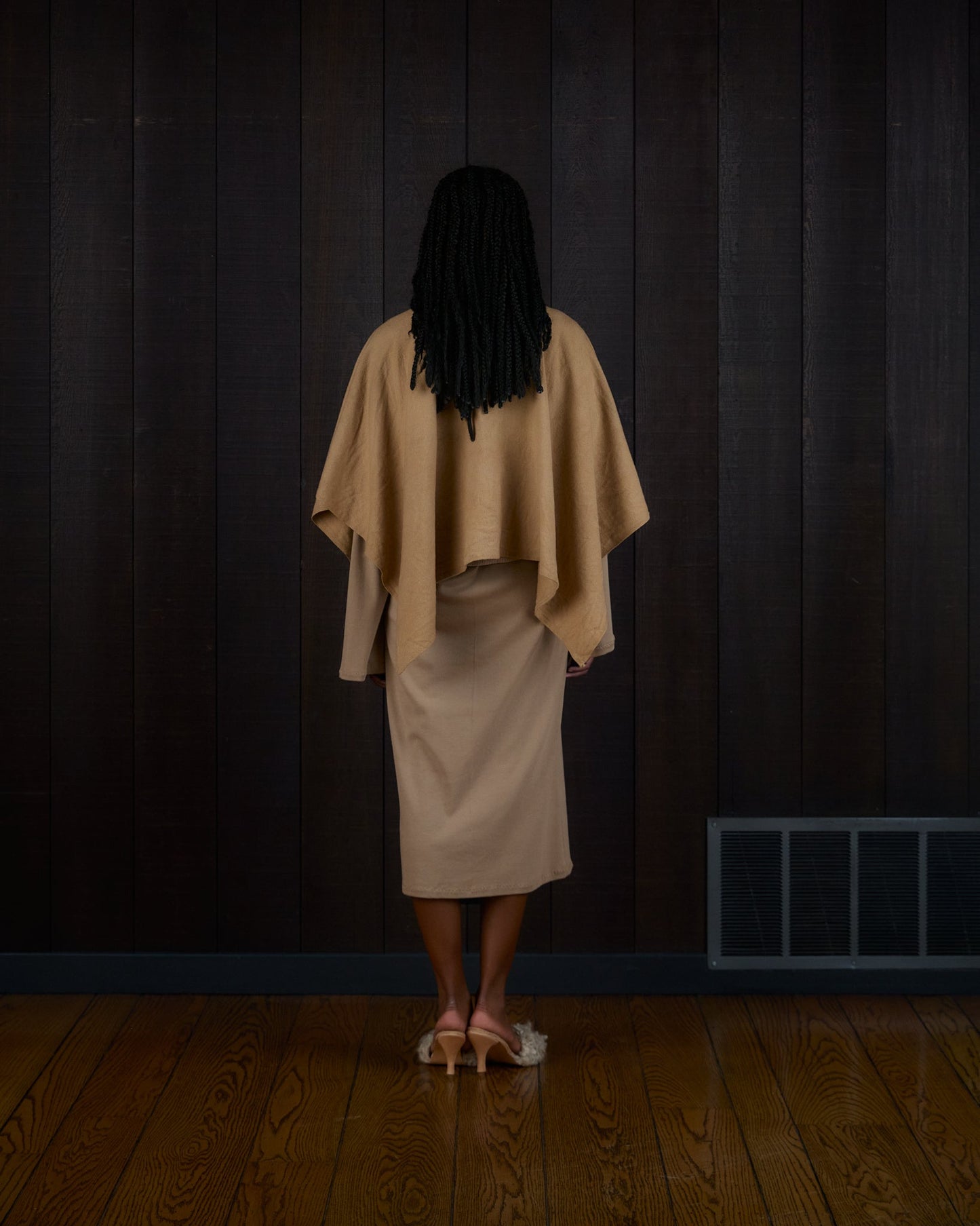 Turtleneck Poncho in Climate Beneficial™ Wool