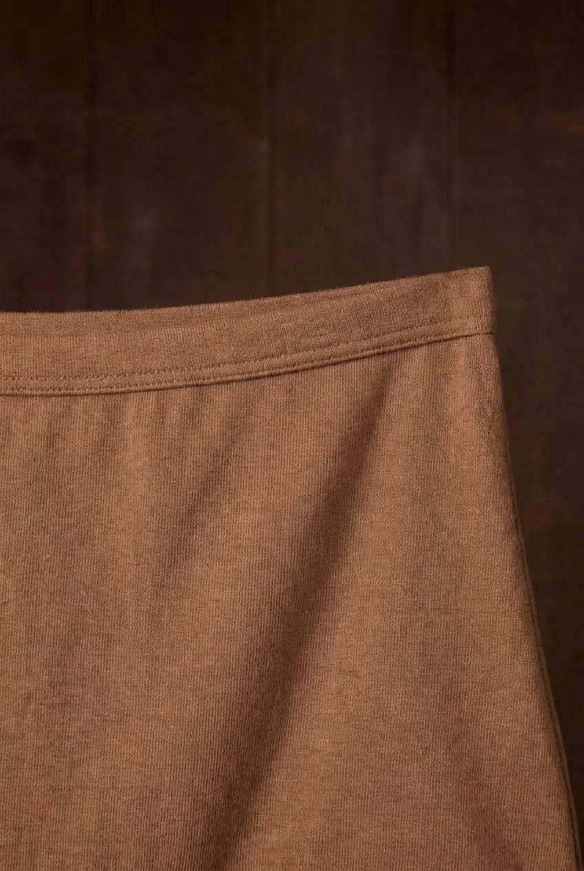 Close-up of the cutch plant-dyed walnut Mamita's Highwaist Panty waistband