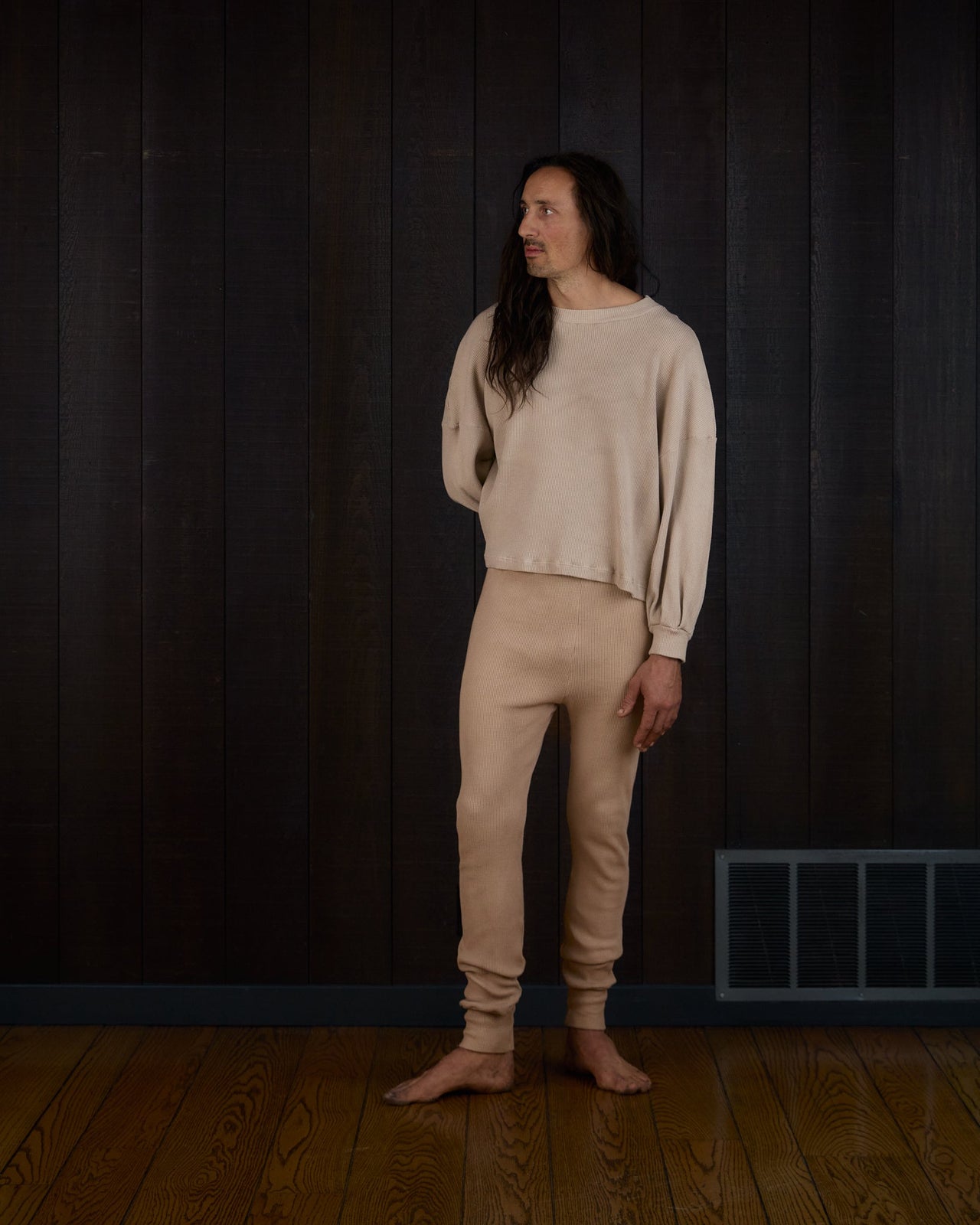 Afternoon Long Sleeve Thermal in US Organic Cotton Waffleknit