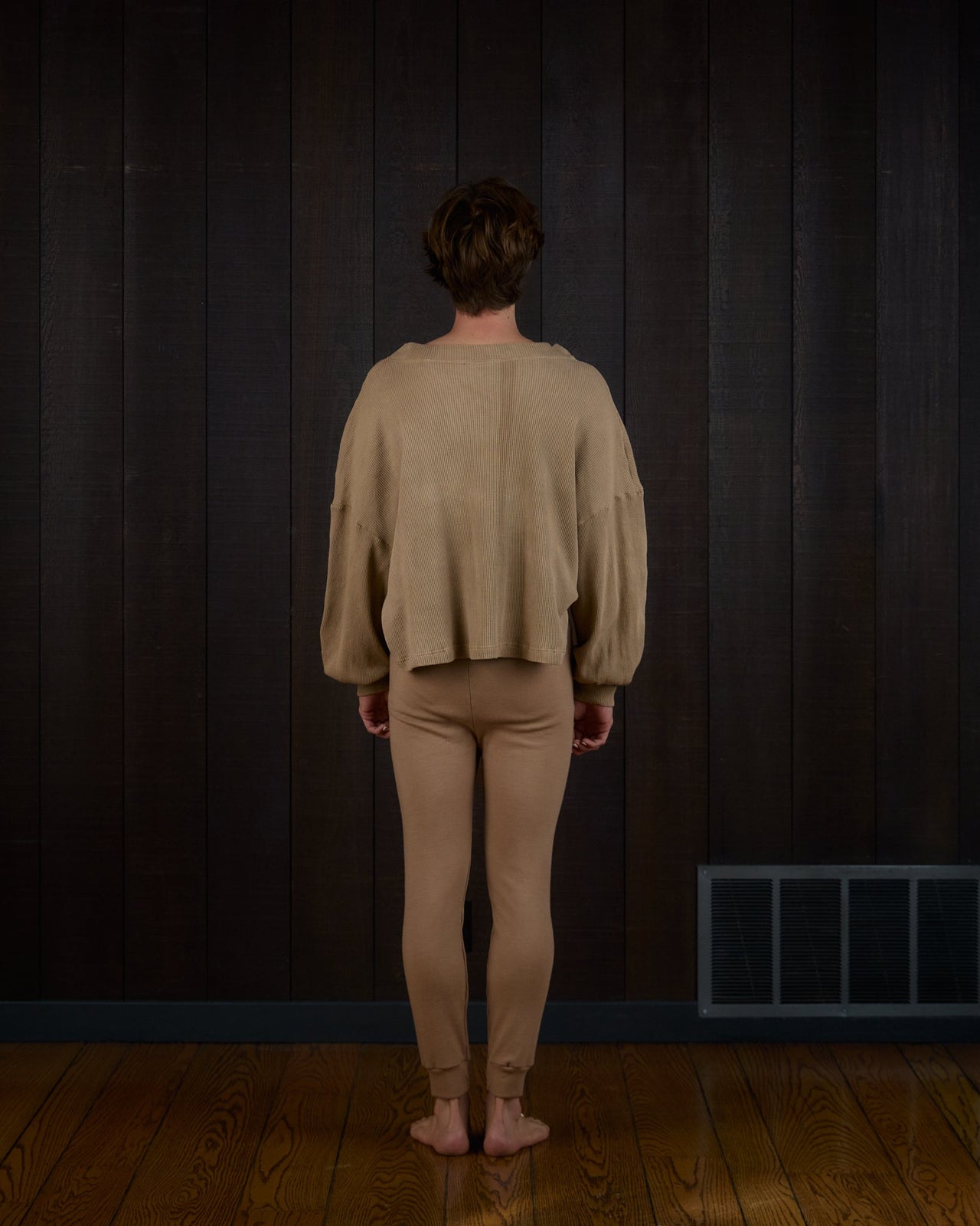 Afternoon Long Sleeve Thermal in US Organic Cotton Waffleknit