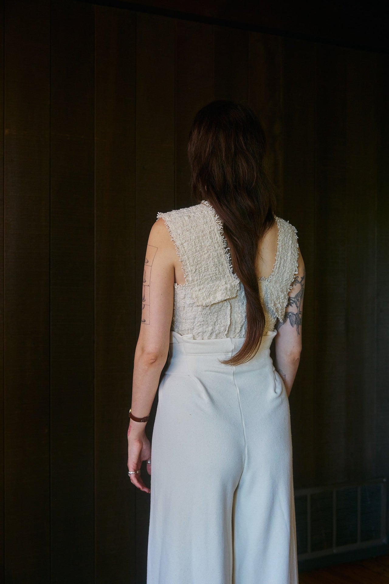 Aperta Asymmetric Sleeveless in Handwoven Organic Cotton