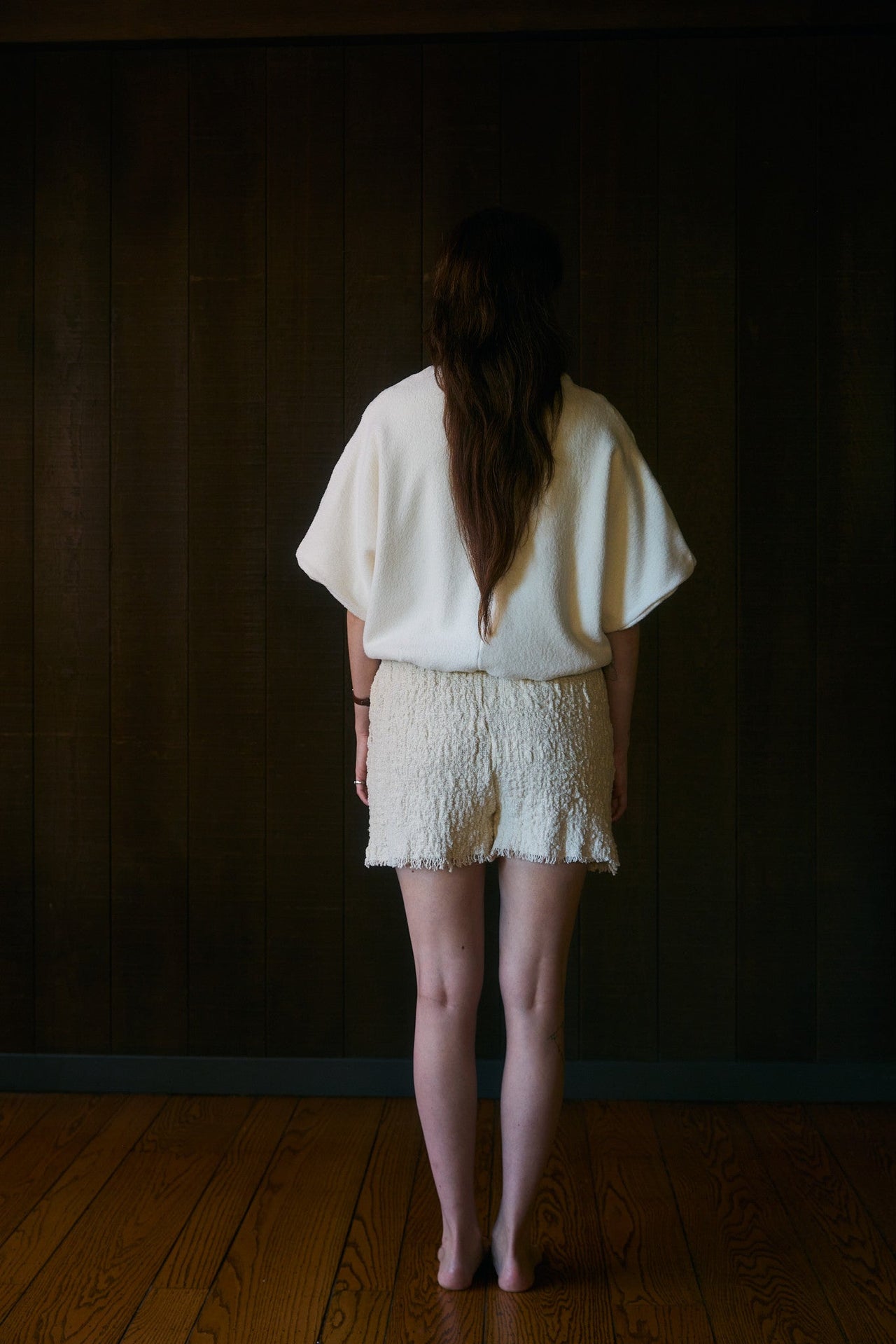 Aureum Highwaist Relaxed Short in Handwoven Organic Cotton