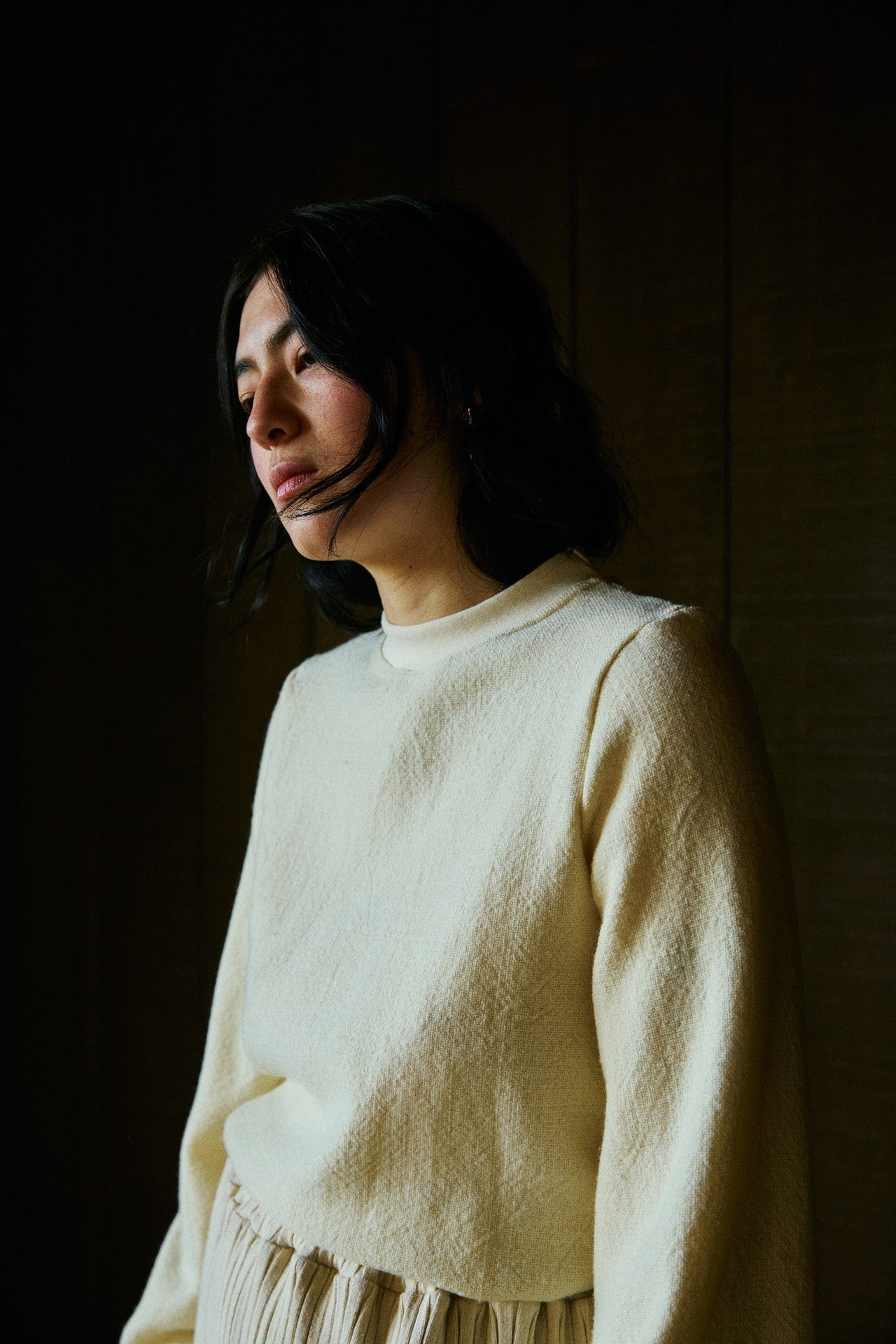 Fitted Crewneck Longsleeve Sweater in Climate Beneficial™ Wool