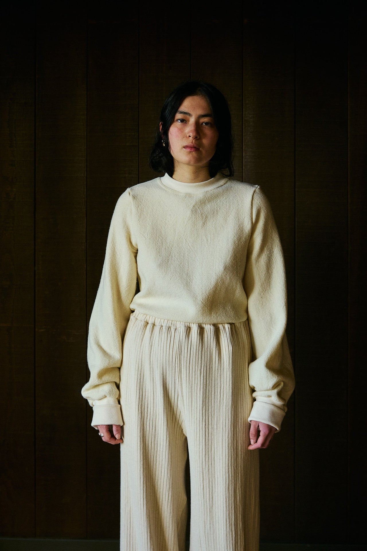 Fitted Crewneck Longsleeve Sweater in Climate Beneficial™ Wool