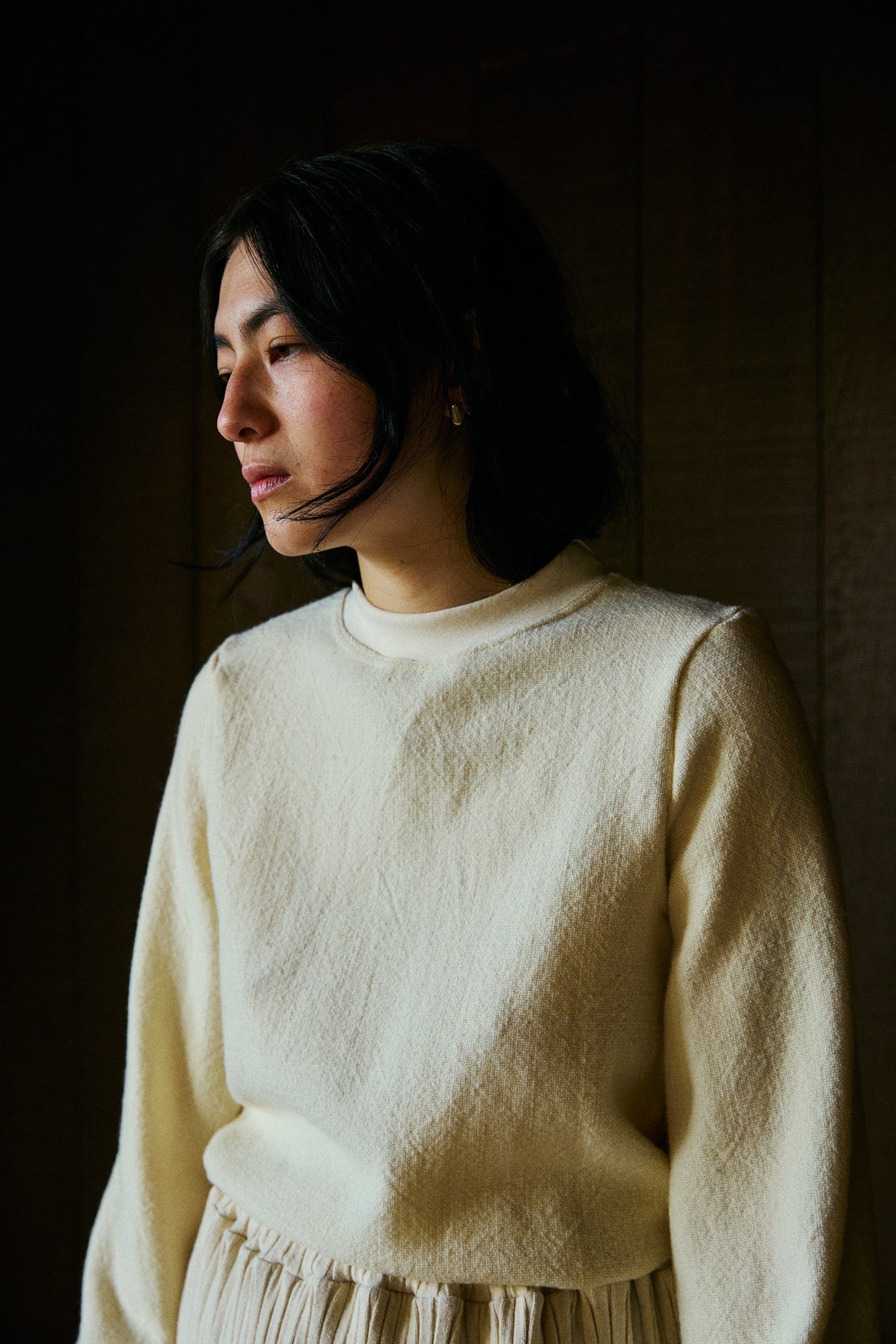 Fitted Crewneck Longsleeve Sweater in Climate Beneficial™ Wool