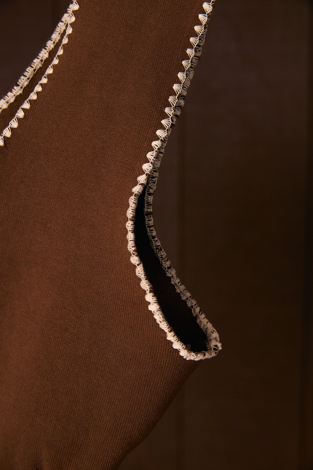 Shell stitch on garment