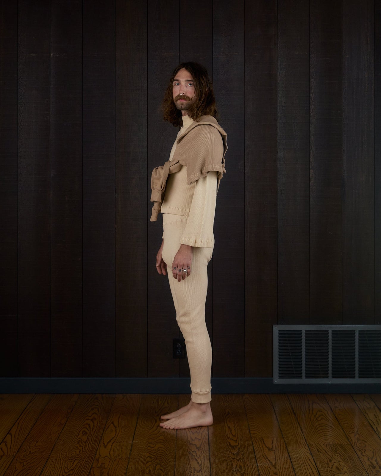 Highwaist Thermal Legging in US Organic Cotton Waffleknit