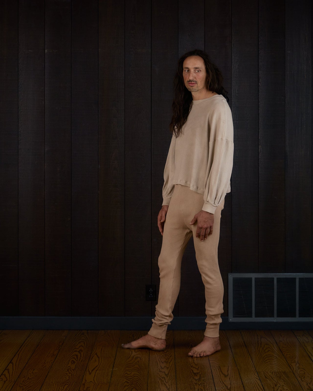 Highwaist Thermal Legging in US Organic Cotton Waffleknit