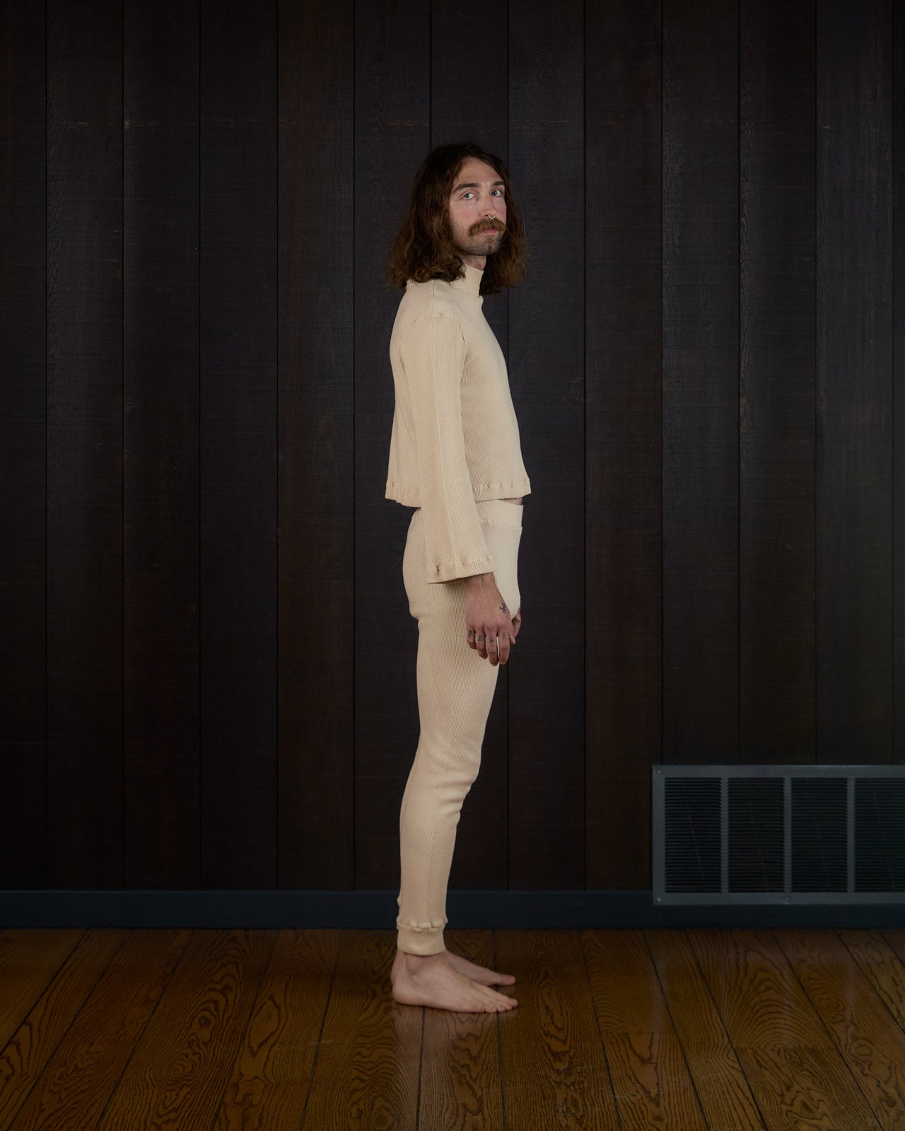 Highwaist Thermal Legging in US Organic Cotton Waffleknit