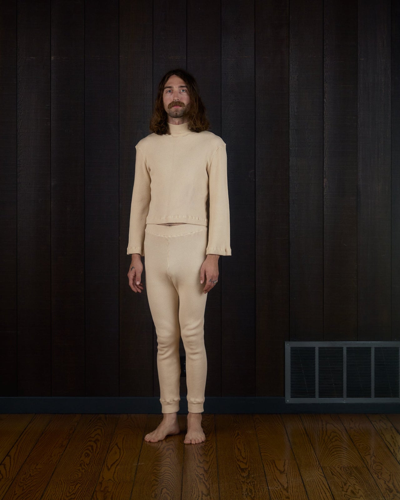 Highwaist Thermal Legging in US Organic Cotton Waffleknit