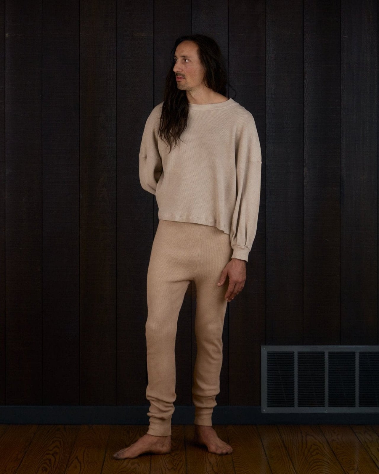 Highwaist Thermal Legging in US Organic Cotton Waffleknit