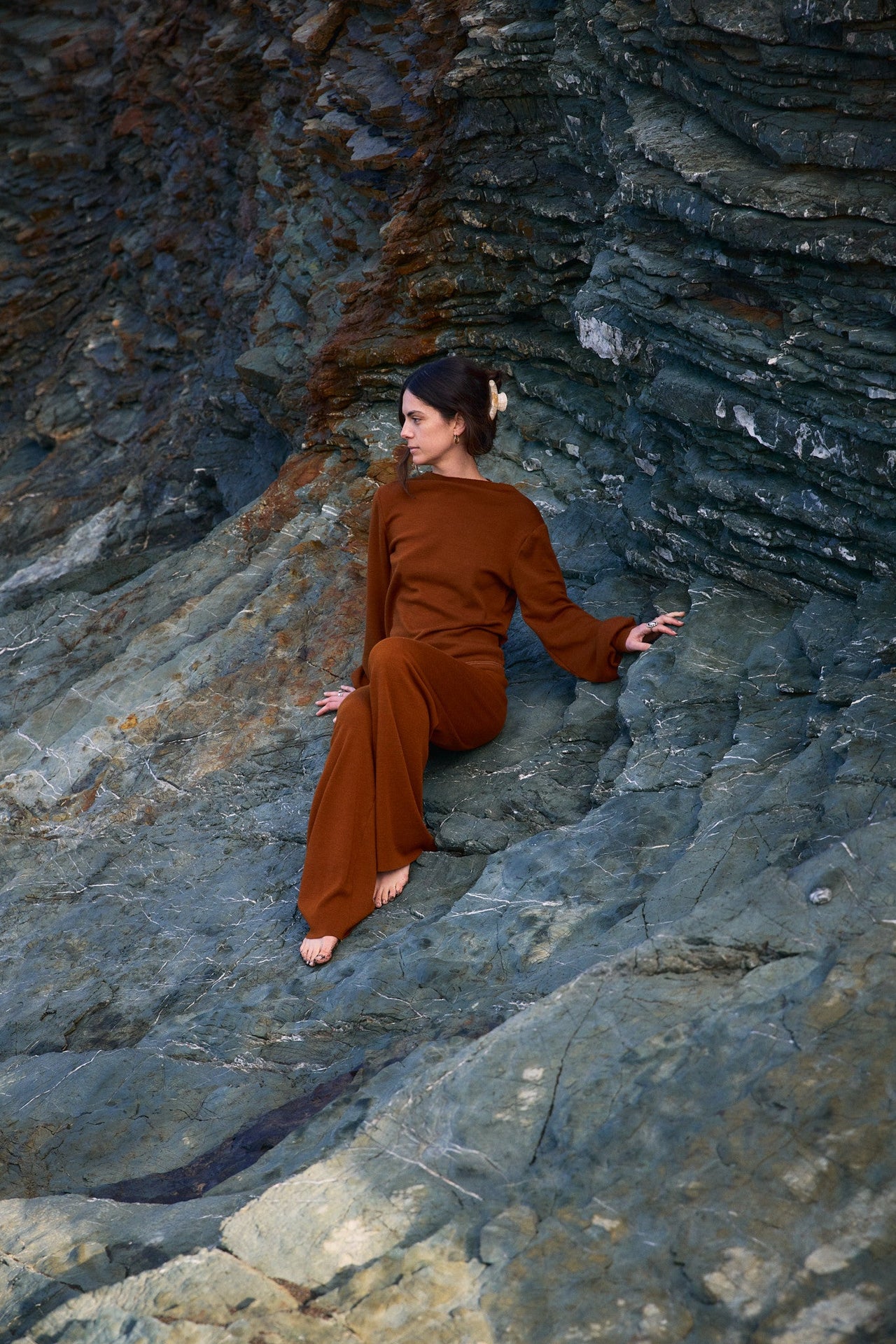 Kolibri Bulb Sleeve Top in Rocky Mountain Merino Wool