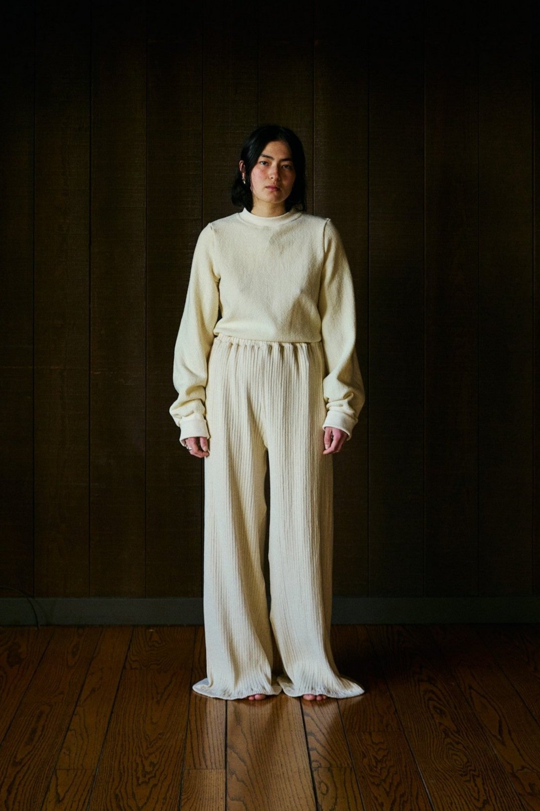 Lily Highwaist Wide Leg Pant in US-Made Fair Trade Hemp Rib