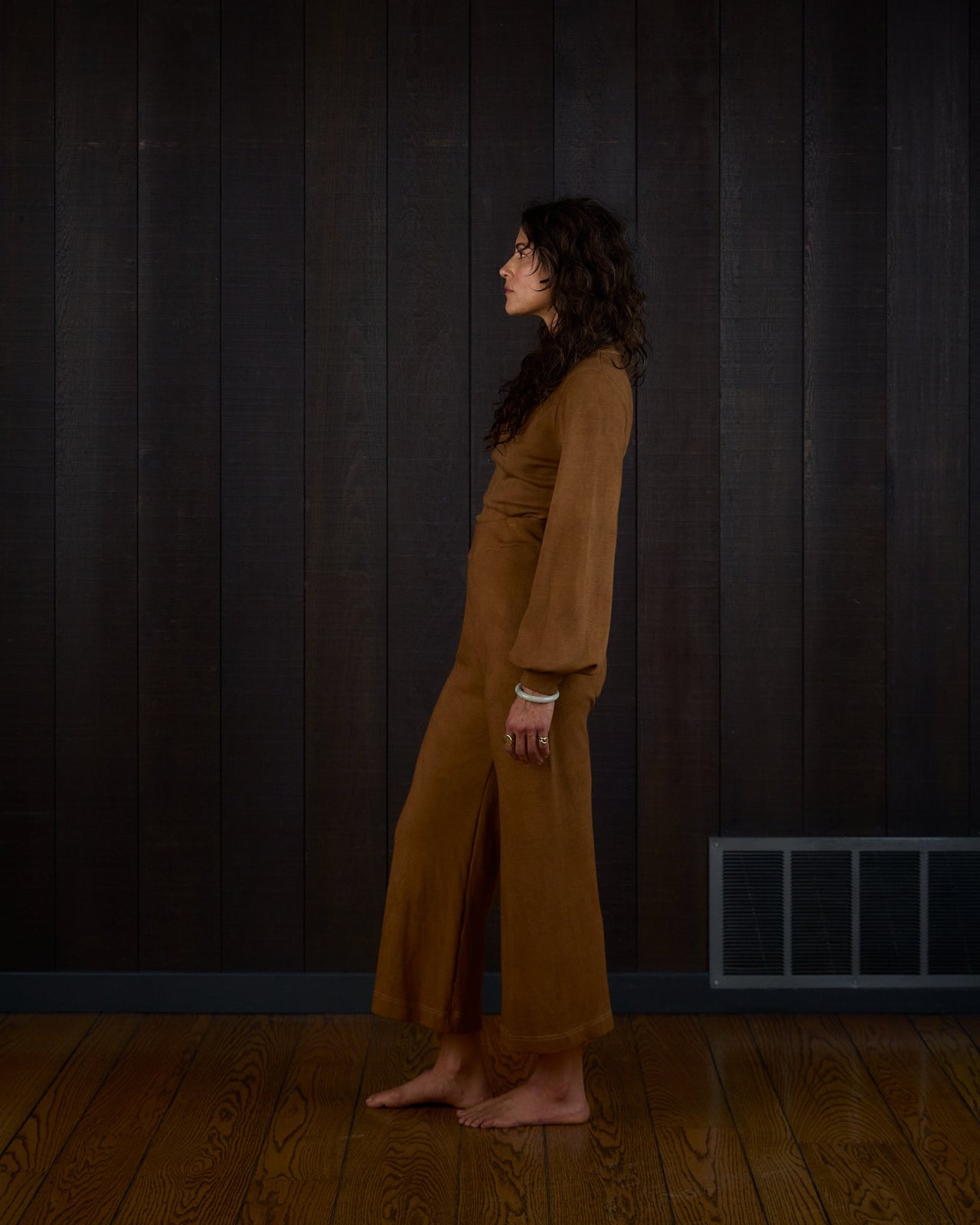 Mari Bulb Sleeve Mockneck in Rocky Mountain Merino Wool