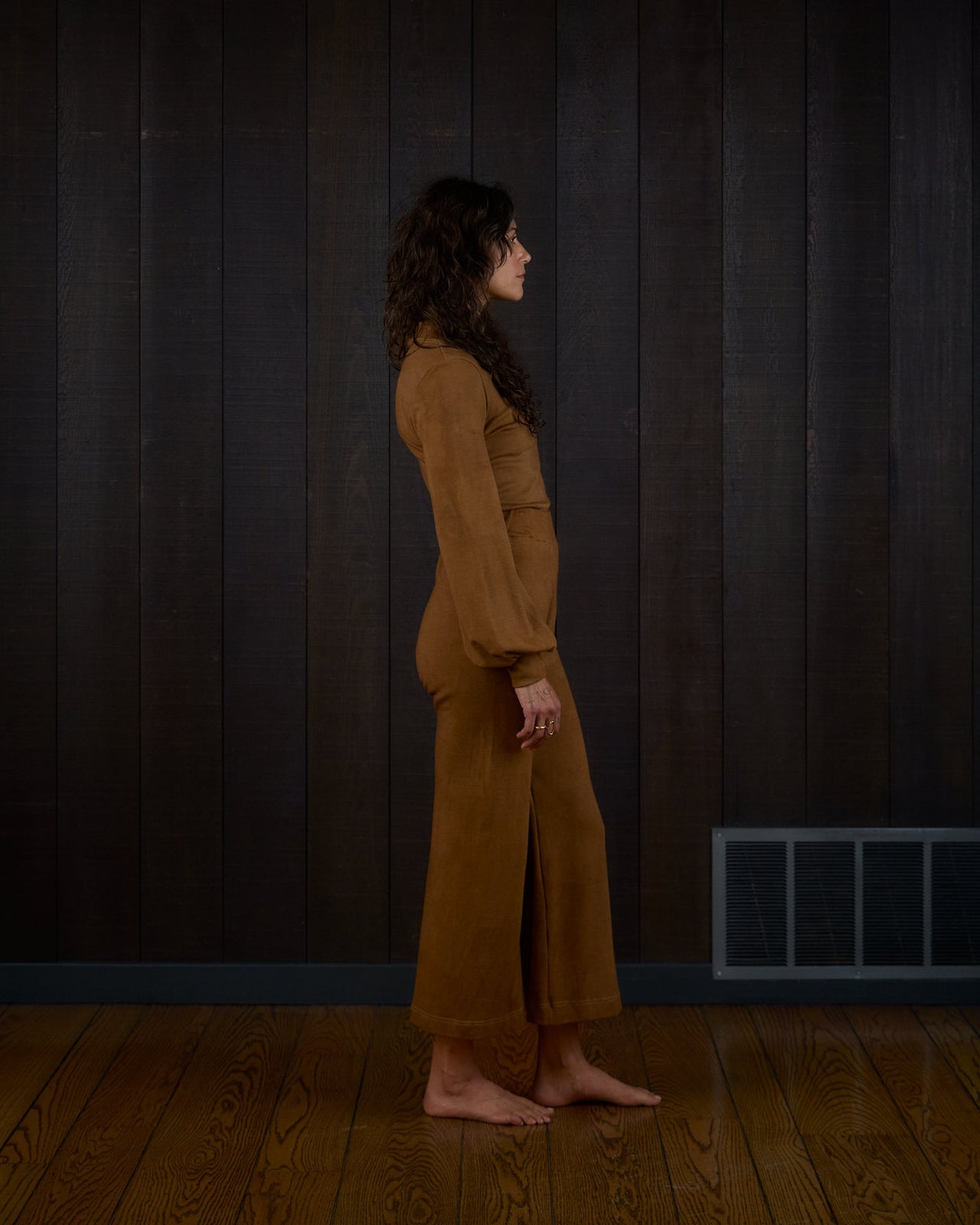 Mari Bulb Sleeve Mockneck in Rocky Mountain Merino Wool