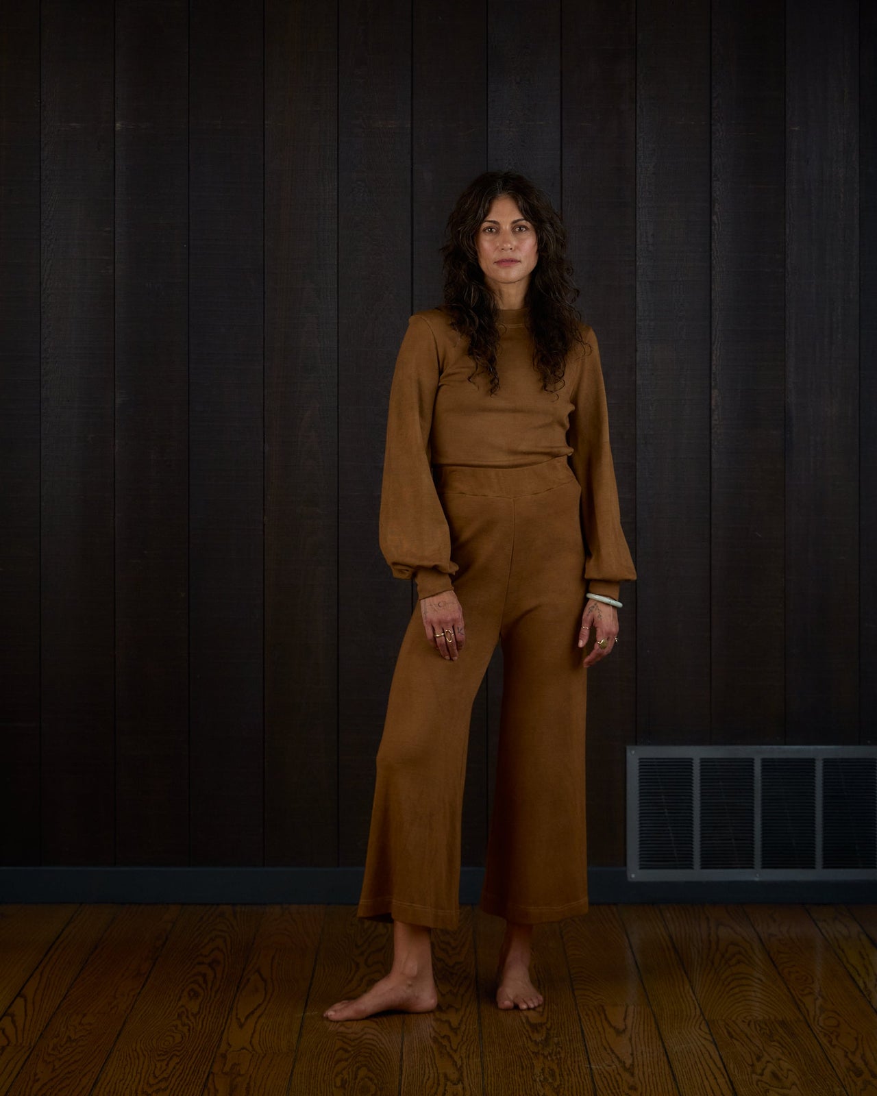 Mari Relaxed Highwaist Wide Leg in Rocky Mountain Merino Wool