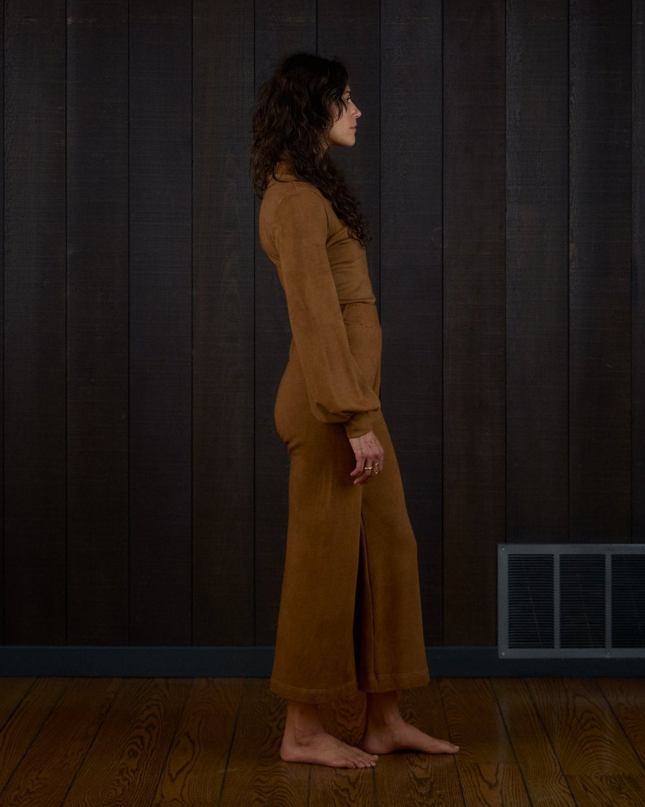 Mari Relaxed Highwaist Wide Leg in Rocky Mountain Merino Wool