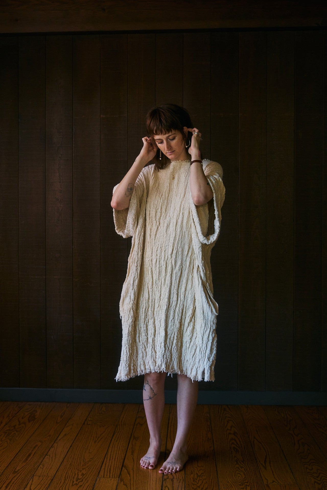 Matilija Kaftan in Handwoven Organic Cotton