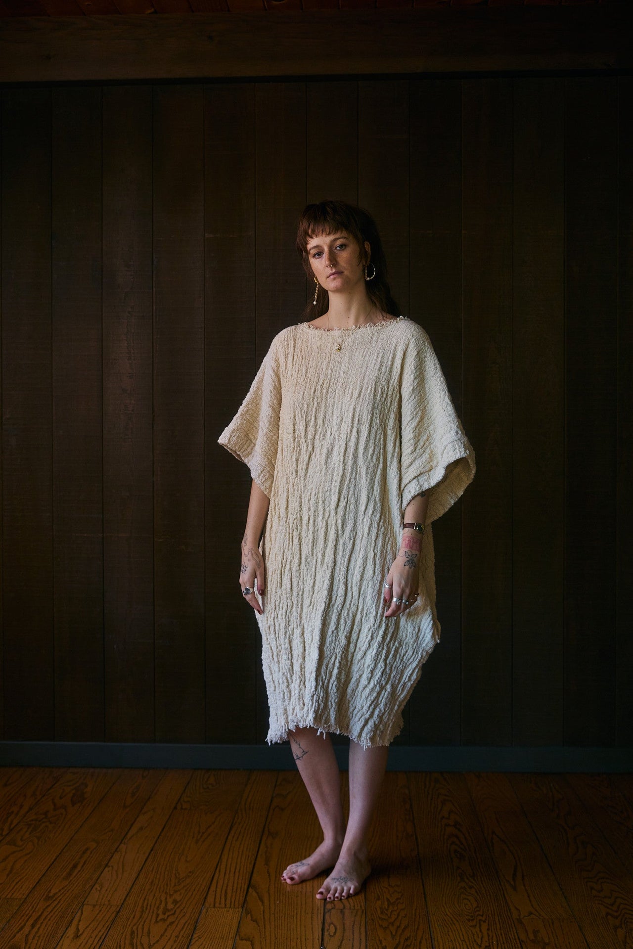 Matilija Kaftan in Handwoven Organic Cotton