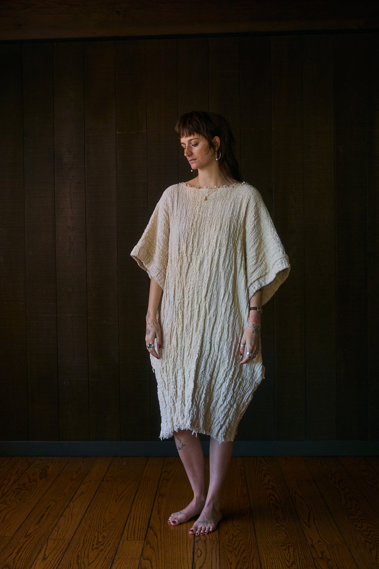 Matilija Kaftan in Handwoven Organic Cotton
