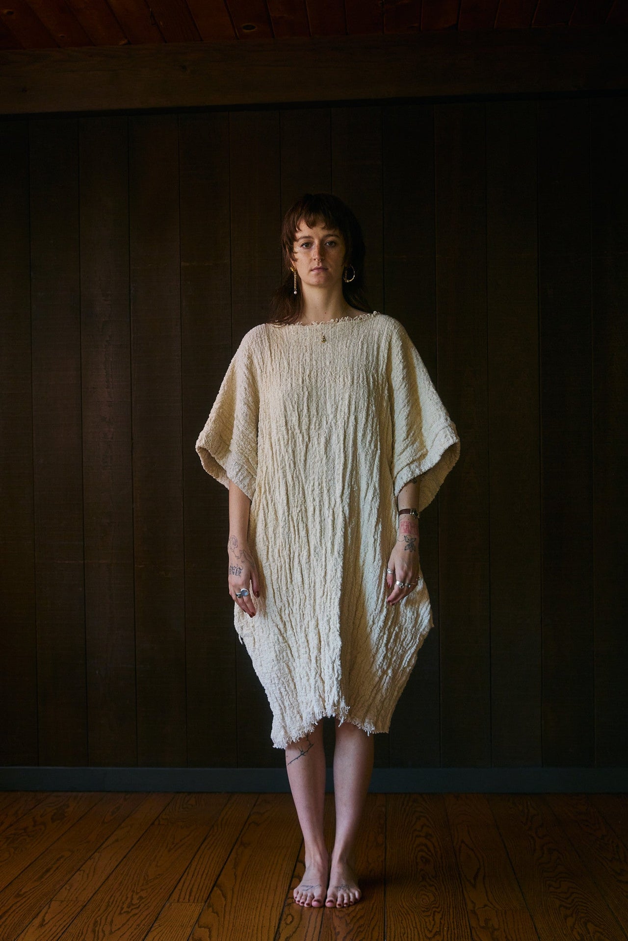 Matilija Kaftan in Handwoven Organic Cotton