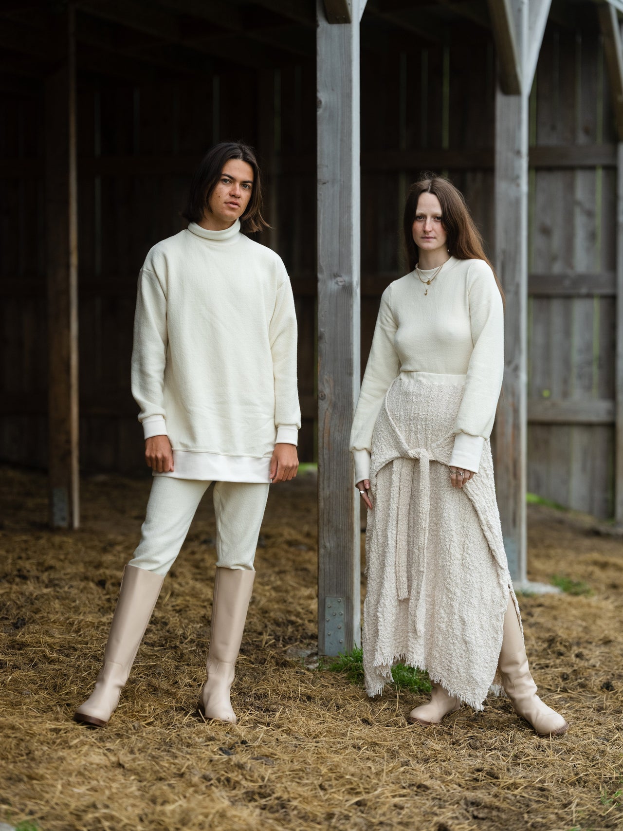 Meisje Maxi A-line Tie Skirt in Organic Handwoven Cotton