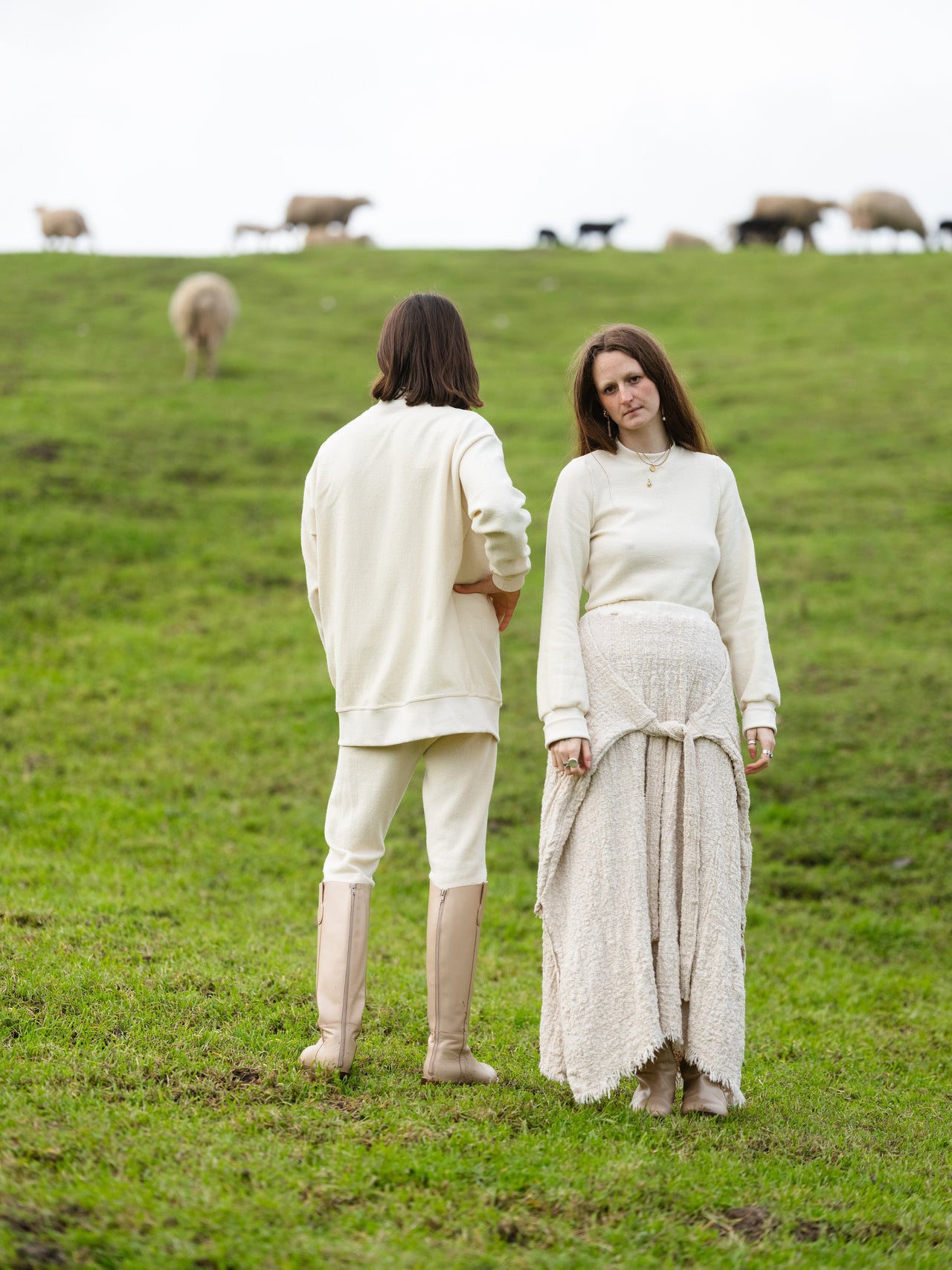 Meisje Maxi A-line Tie Skirt in Organic Handwoven Cotton