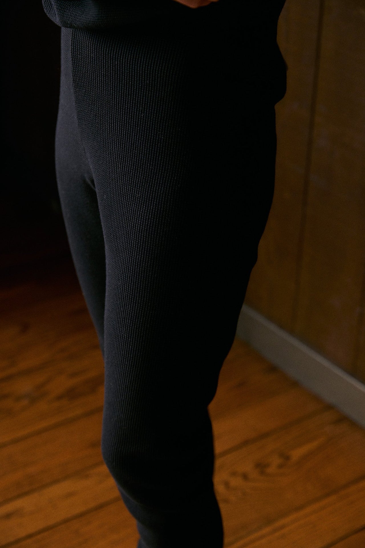 Natvand Highwaist Relaxed Thermal Legging in US Organic Cotton Waffleknit