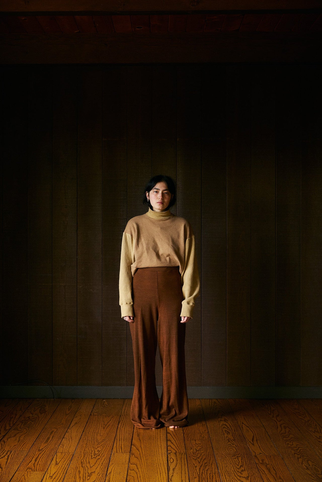 Slaka Relaxed Highwaist Pant in Rocky Mountain Merino Wool