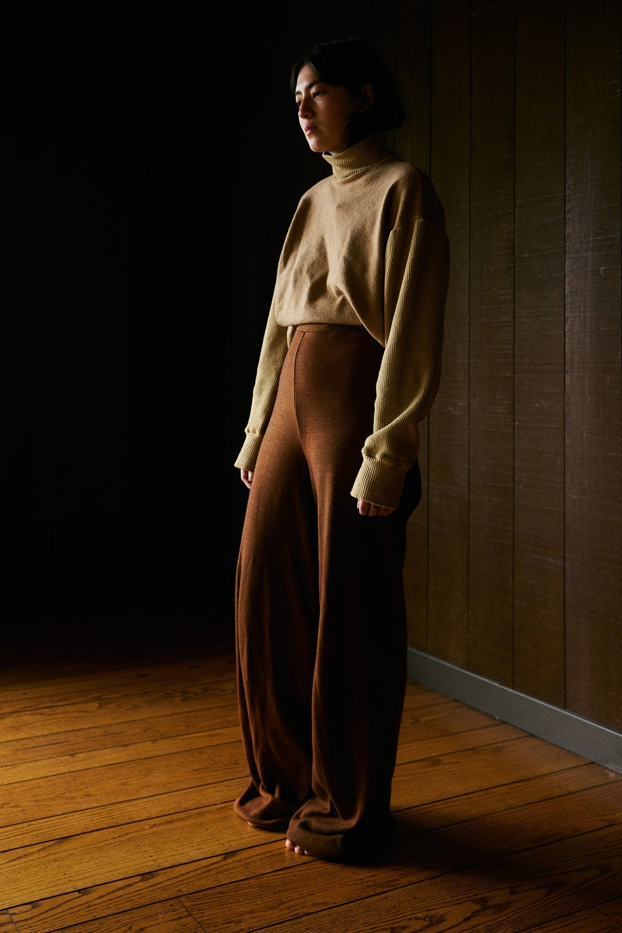 Slaka Relaxed Highwaist Pant in Rocky Mountain Merino Wool