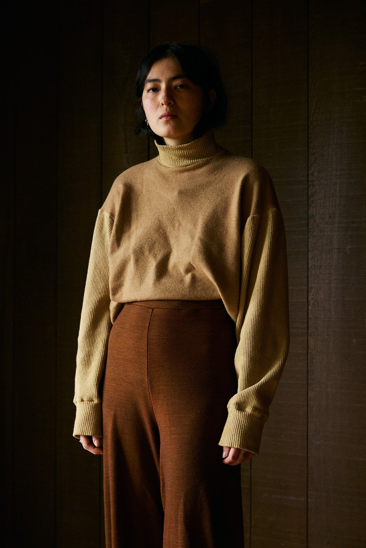 Slaka Relaxed Highwaist Pant in Rocky Mountain Merino Wool