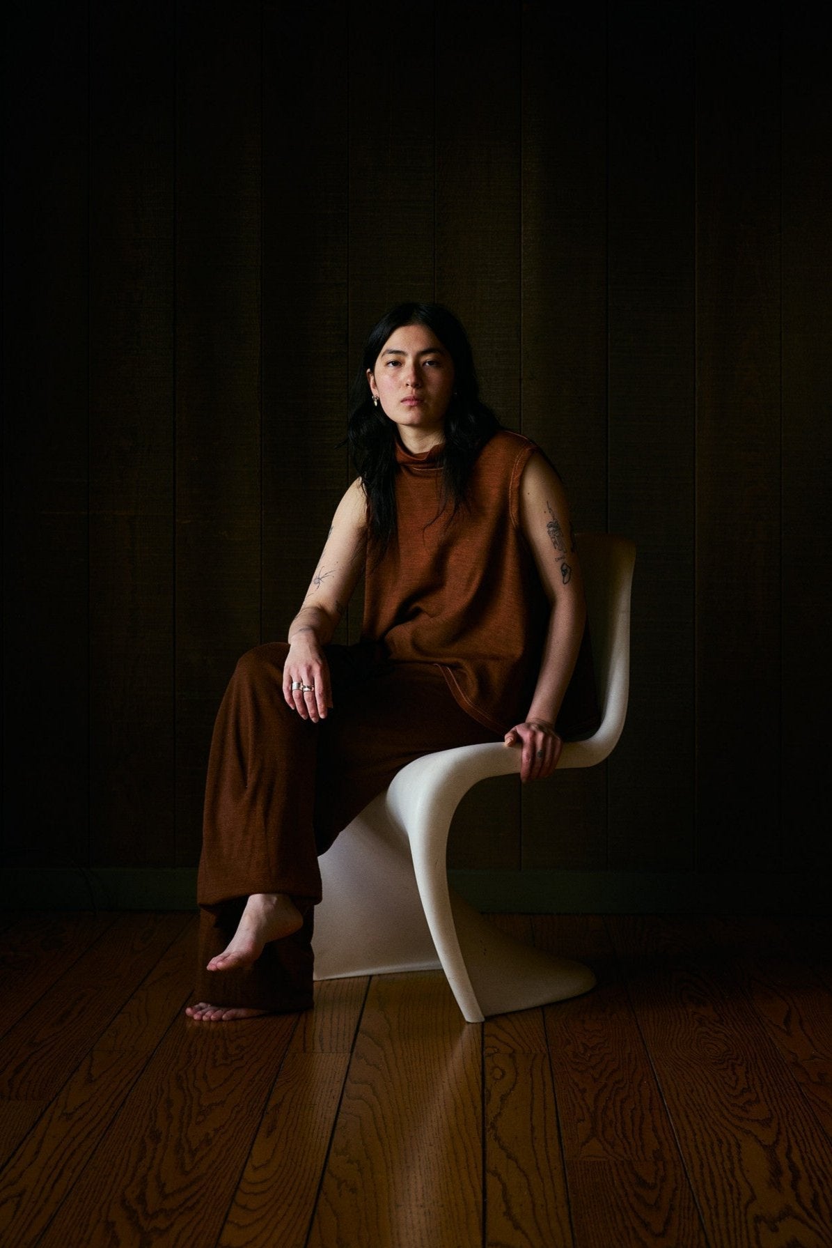 Slaka Relaxed Highwaist Pant in Rocky Mountain Merino Wool