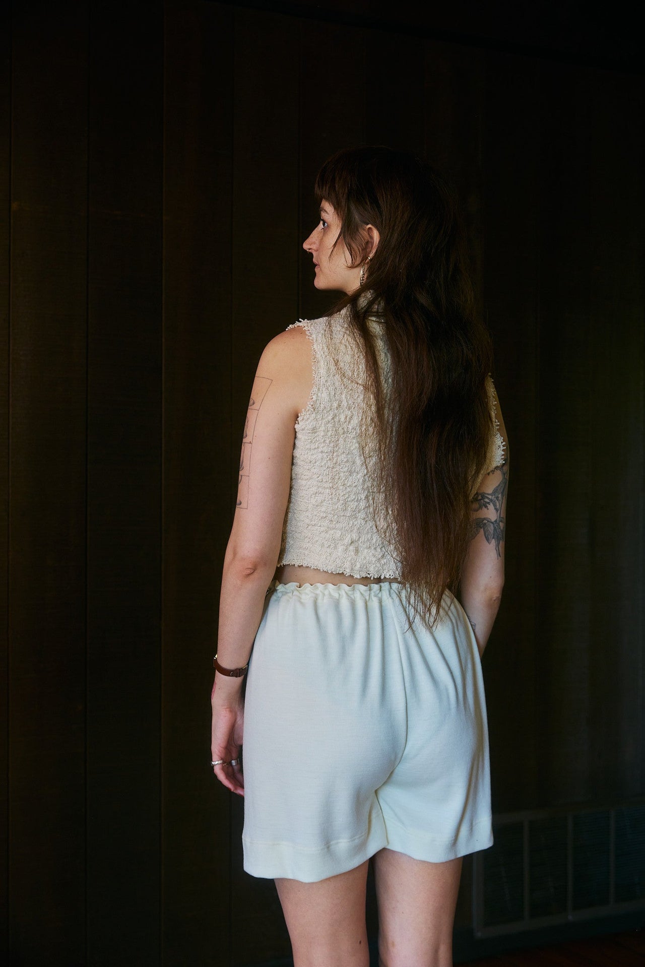 Tapered Highwaist Short in Rocky Mountain Merino Wool