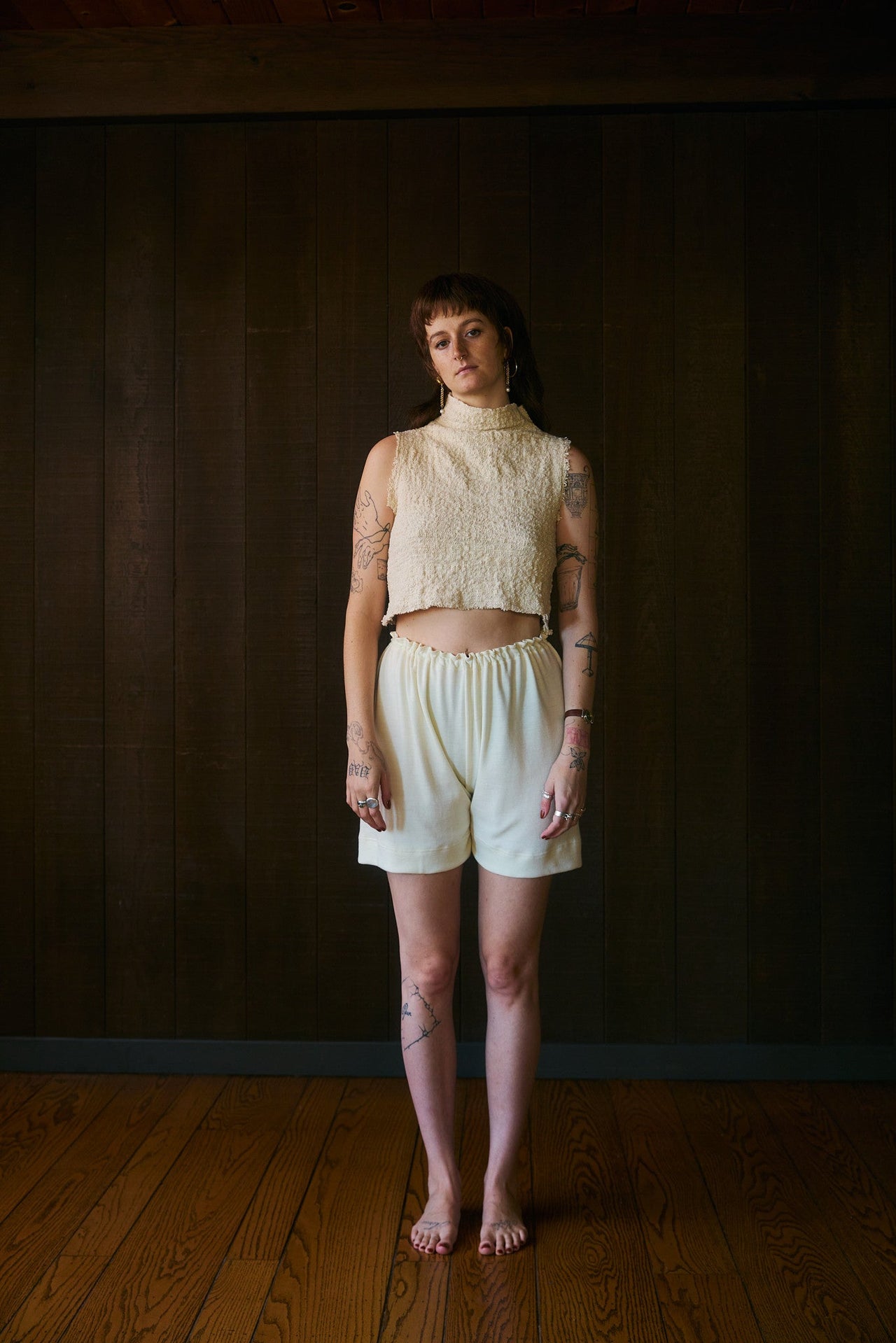 Tapered Highwaist Short in Rocky Mountain Merino Wool