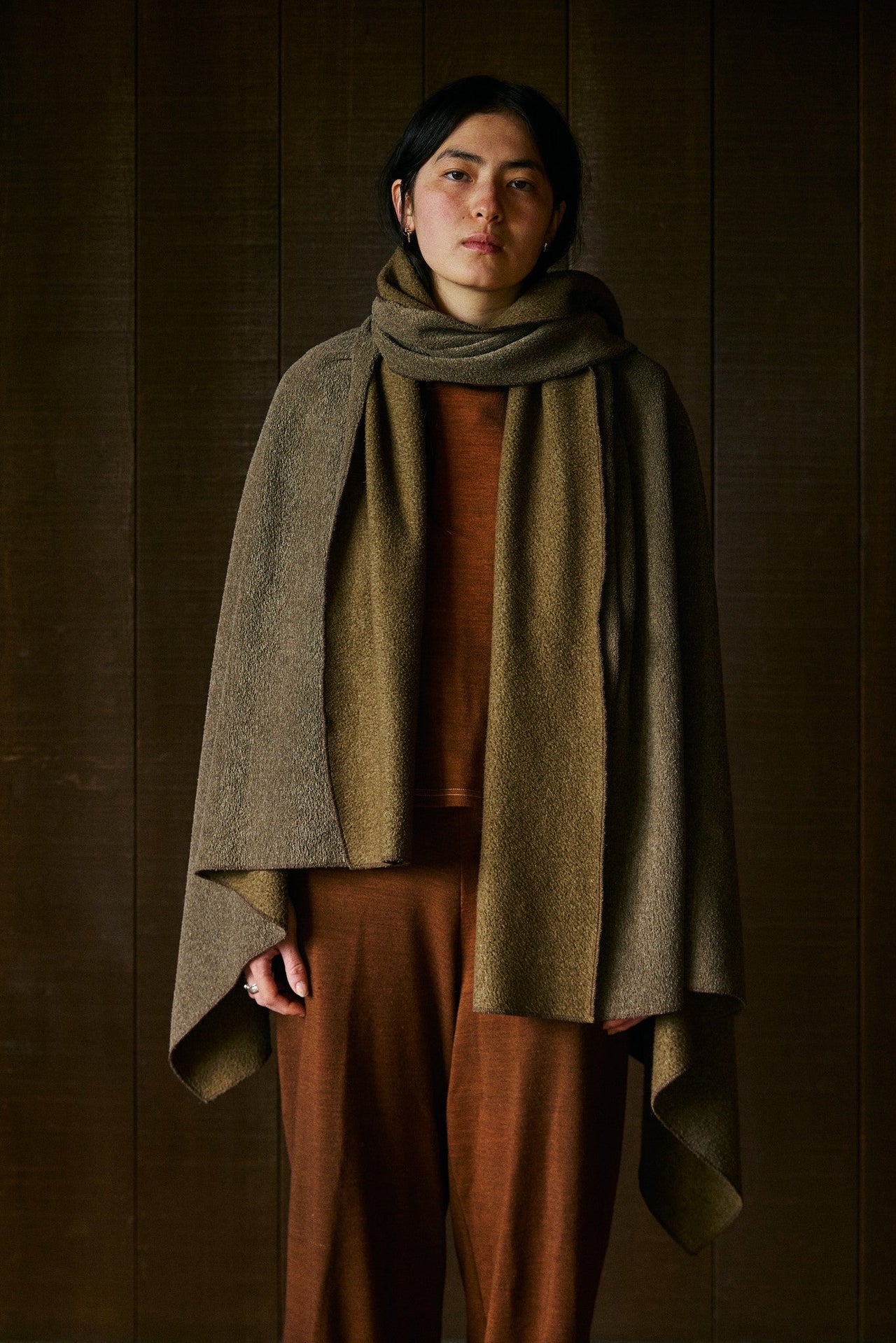 Teppi Scarf Poncho in US Organic Cotton Fleece