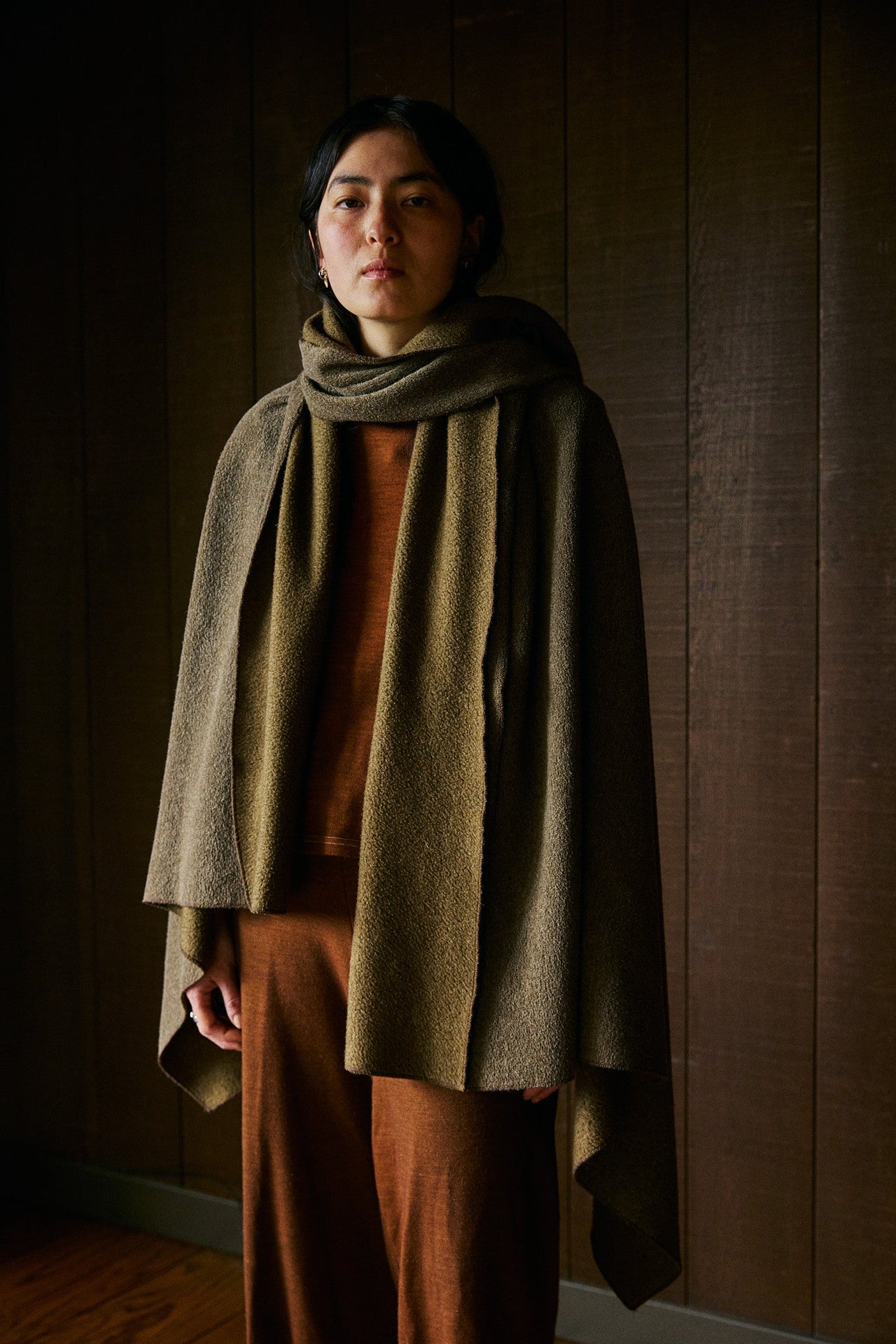 Teppi Scarf Poncho in US Organic Cotton Fleece