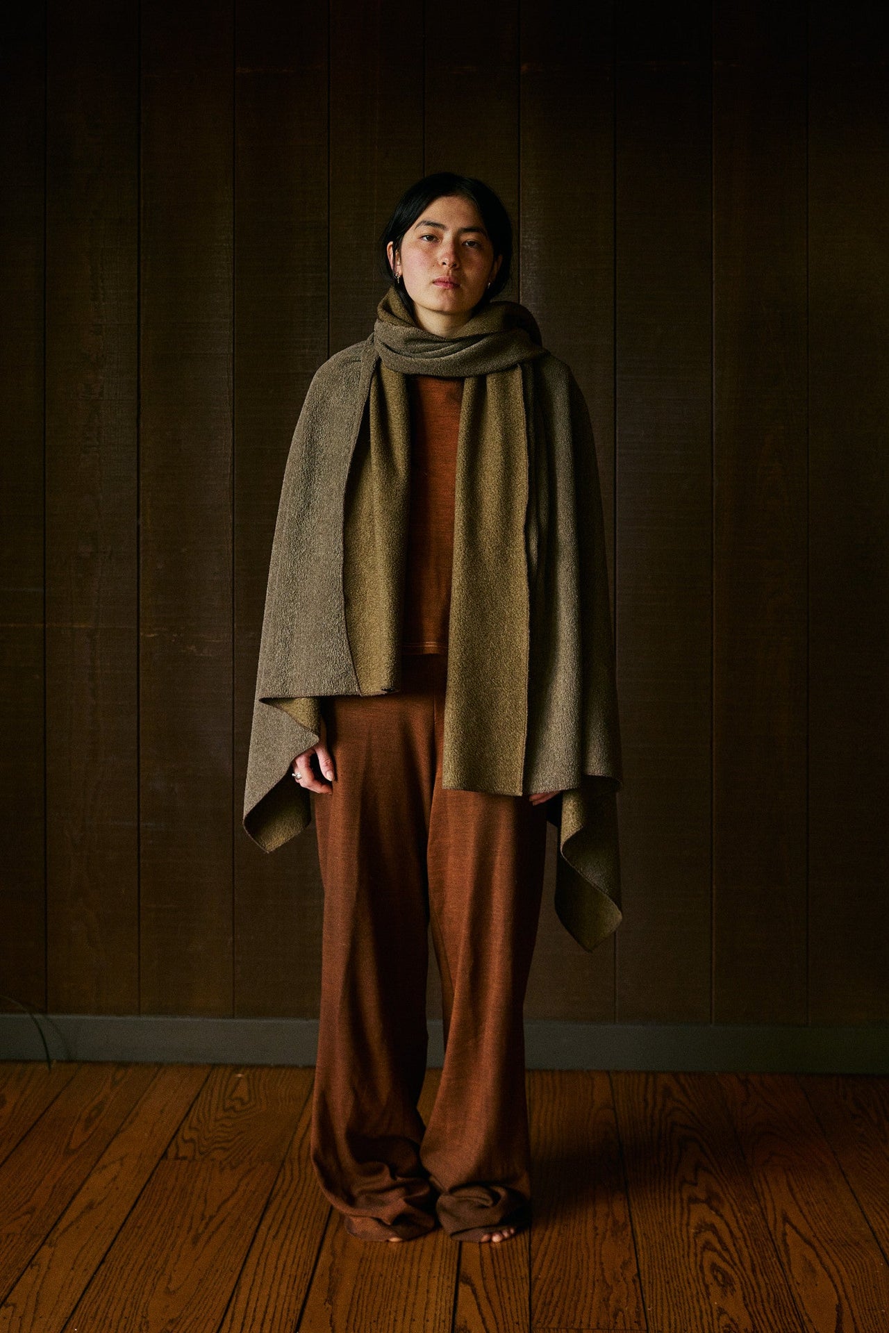 Teppi Scarf Poncho in US Organic Cotton Fleece