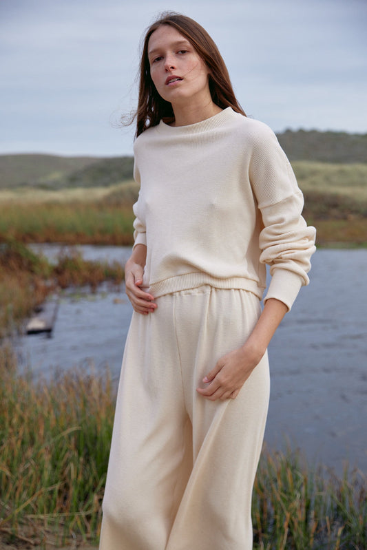 Thermal Dropsleeve Sweatshirt in US Organic Cotton Waffleknit