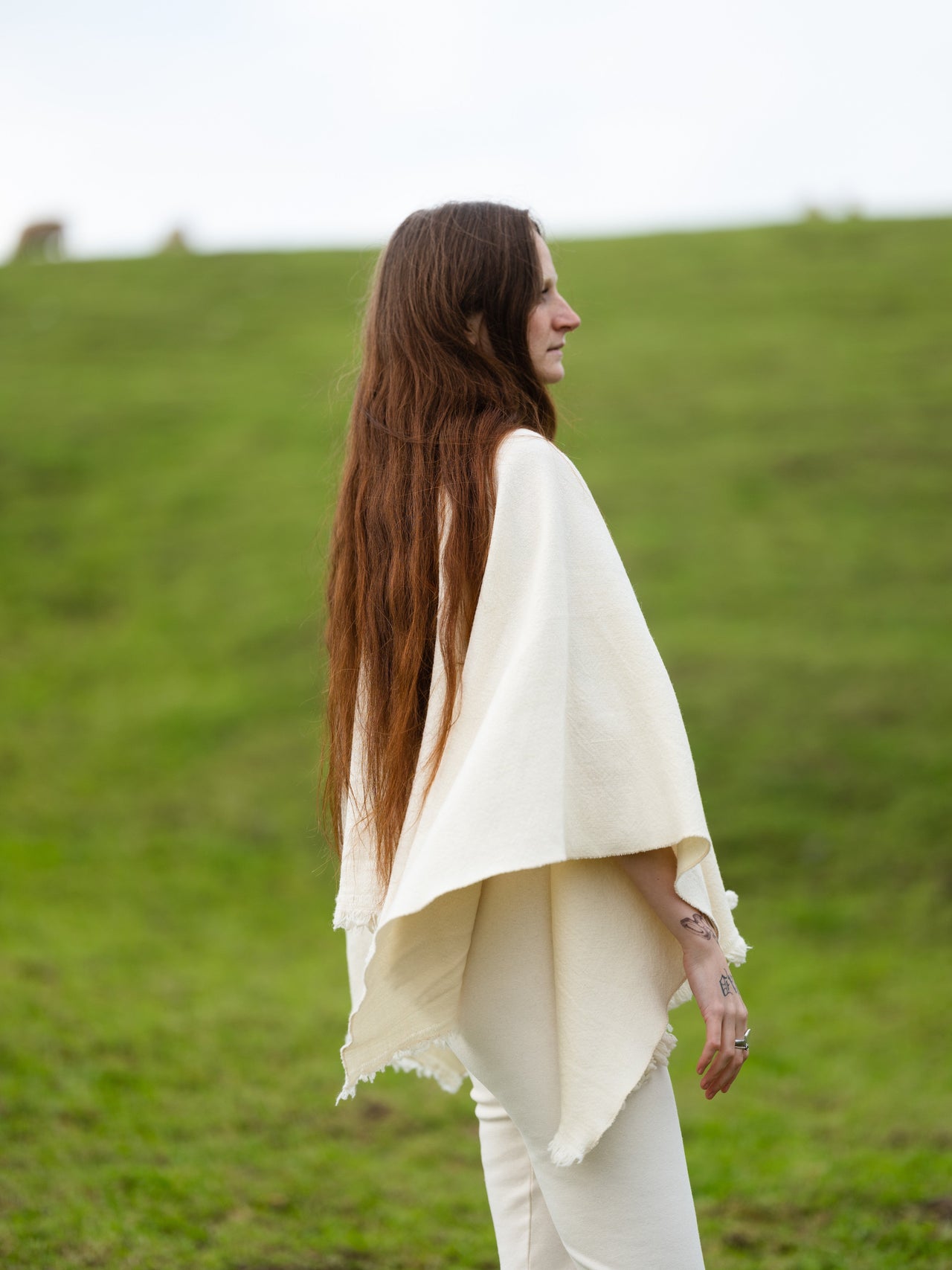 Thunaa Poncho in Climate Beneficial™ Wool