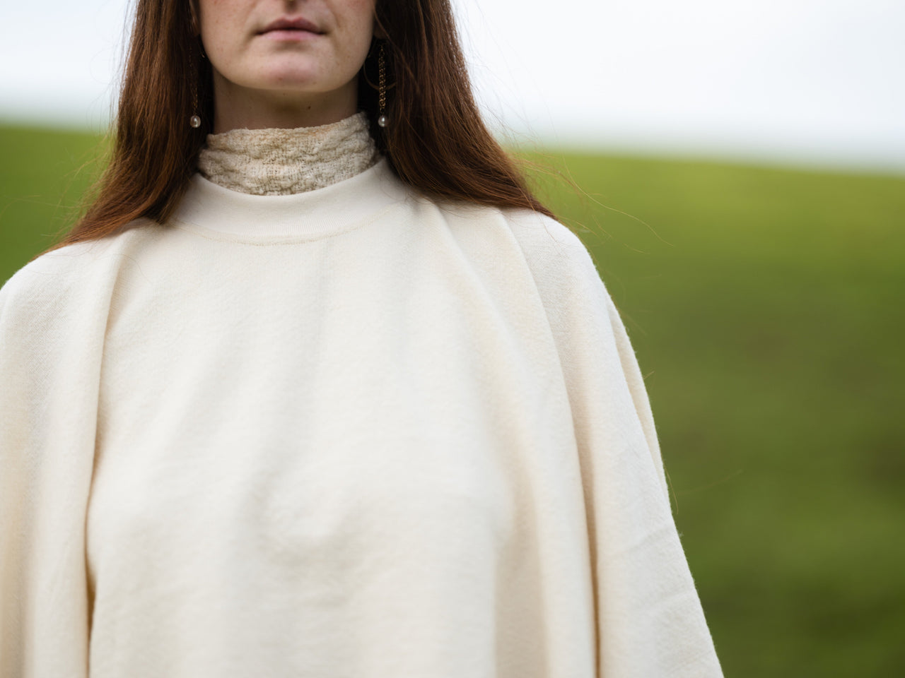 Thunaa Poncho in Climate Beneficial™ Wool
