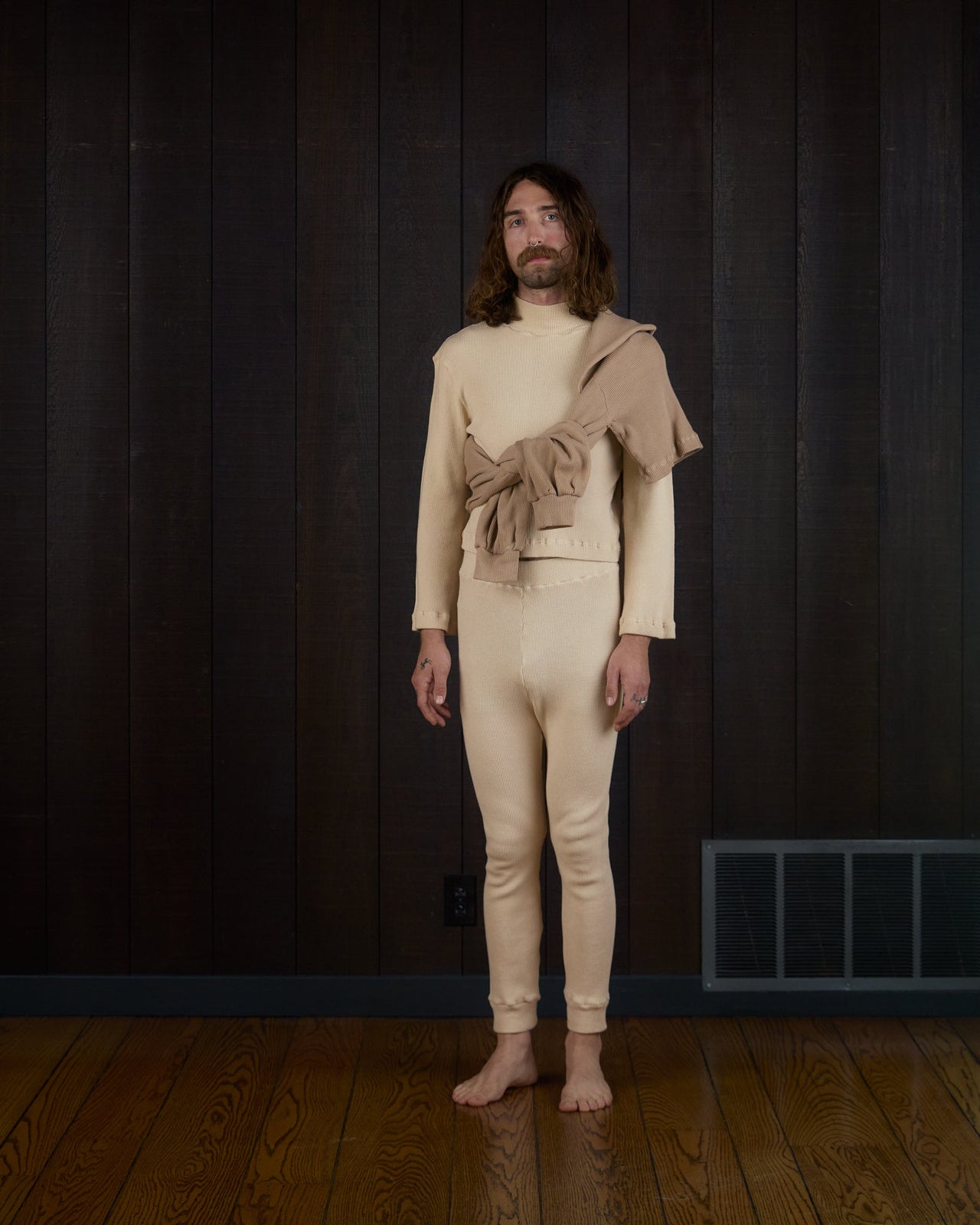 Highwaist Thermal Legging in US Organic Cotton Waffleknit