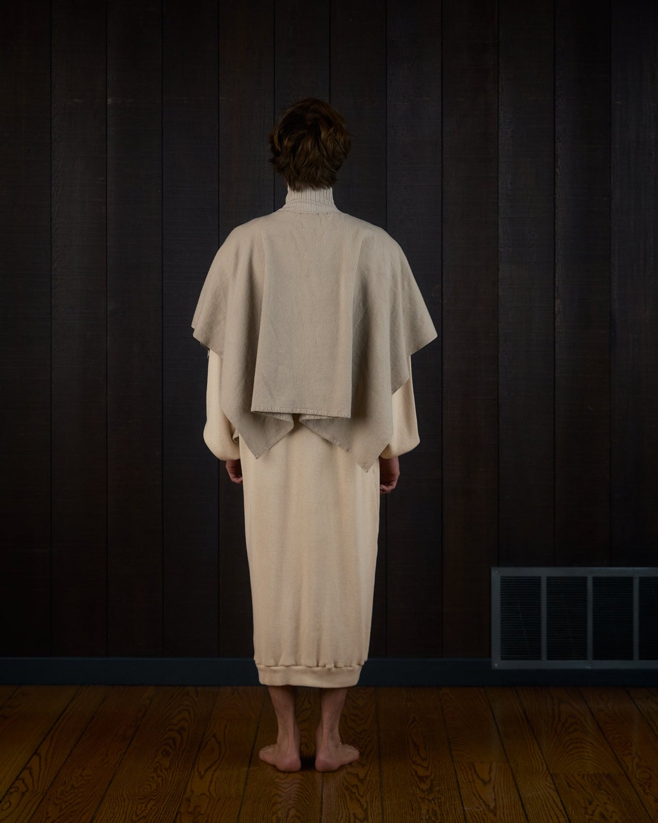 Turtleneck Poncho in Climate Beneficial™ Wool